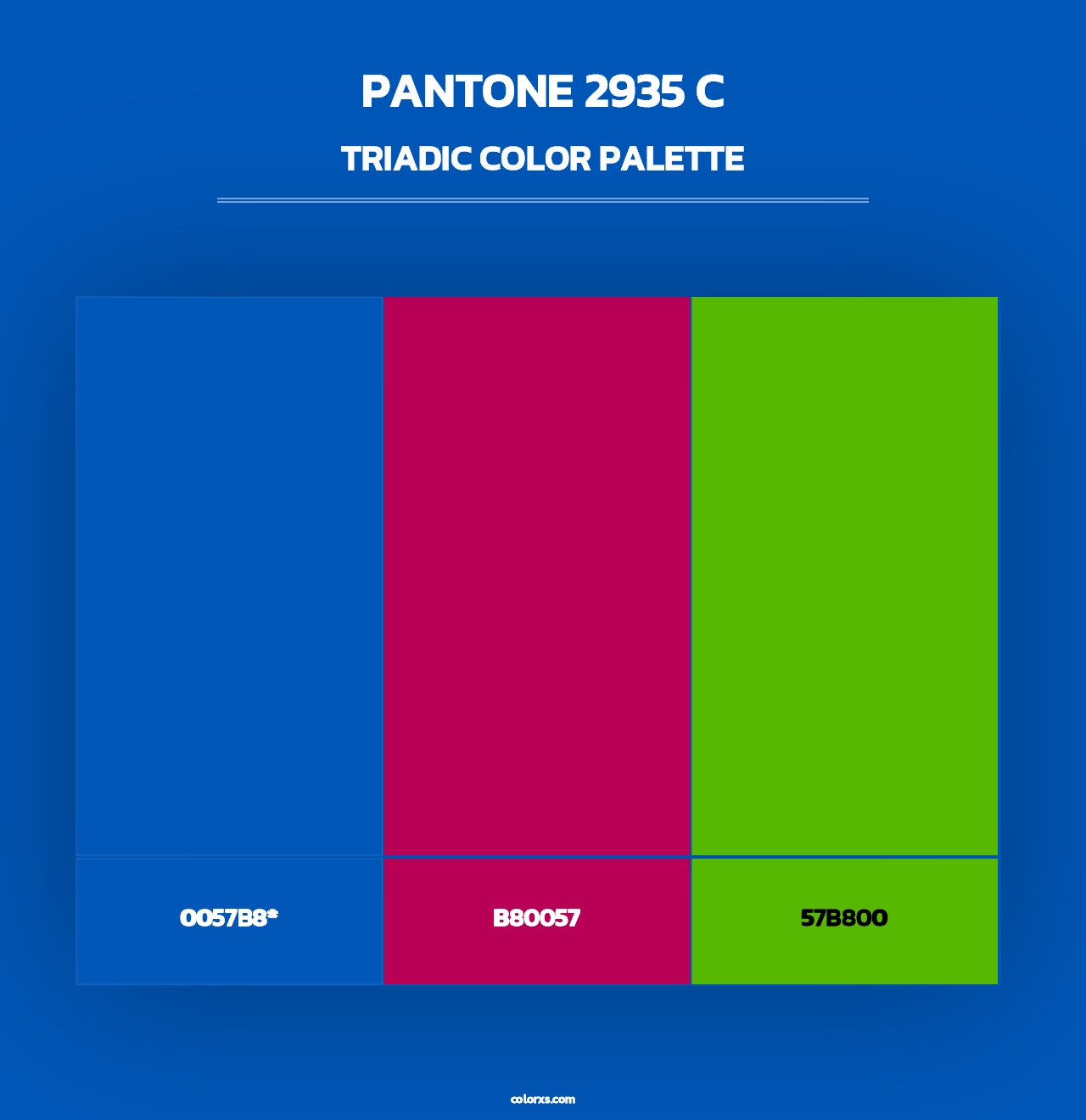 PANTONE 2935 C - Triadic Color Palette