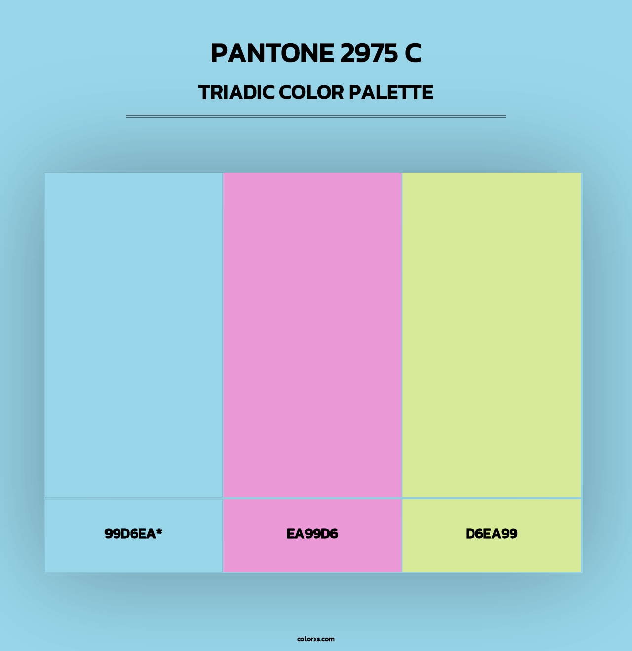 PANTONE 2975 C - Triadic Color Palette