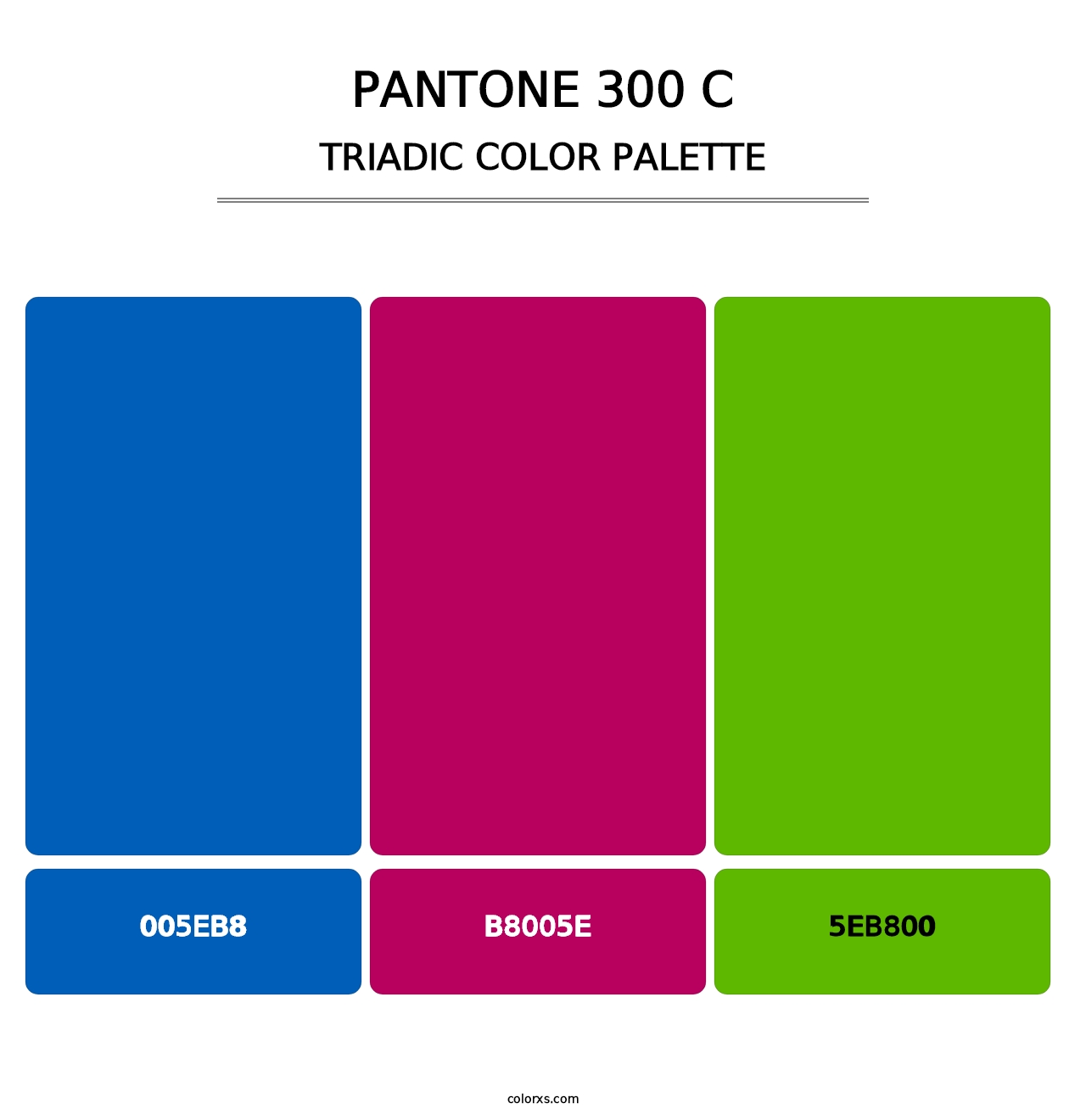 PANTONE 300 C - Triadic Color Palette