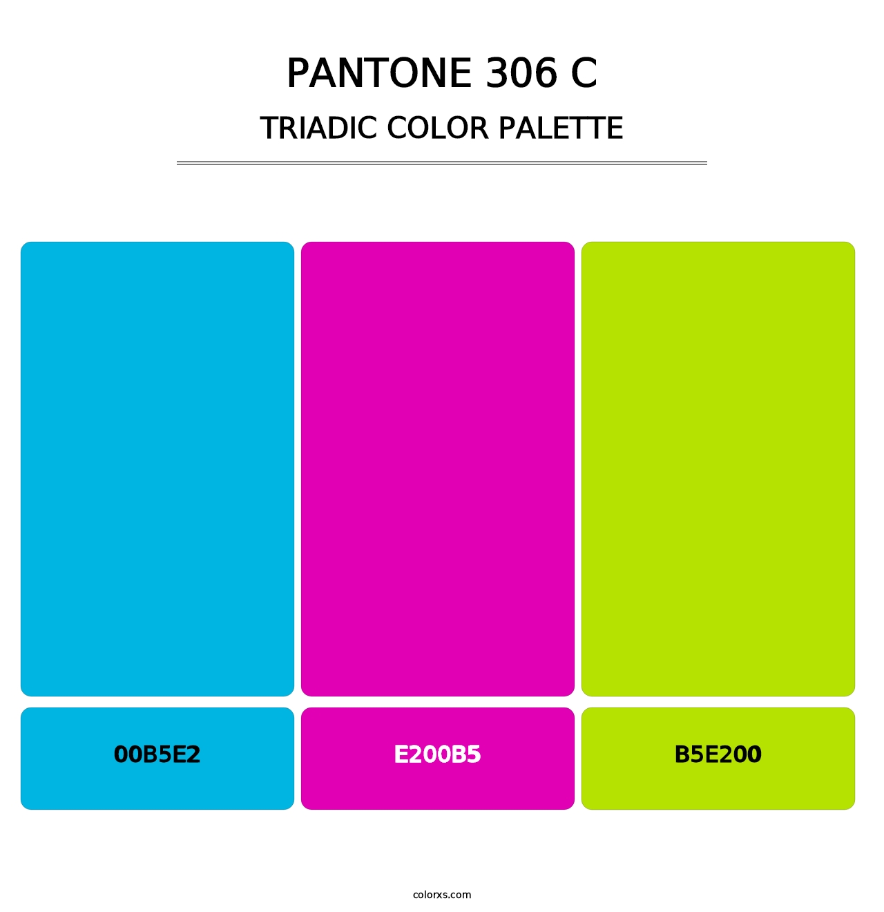 PANTONE 306 C - Triadic Color Palette