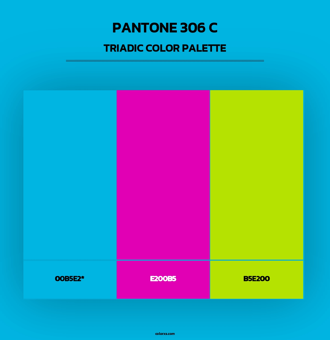 PANTONE 306 C - Triadic Color Palette