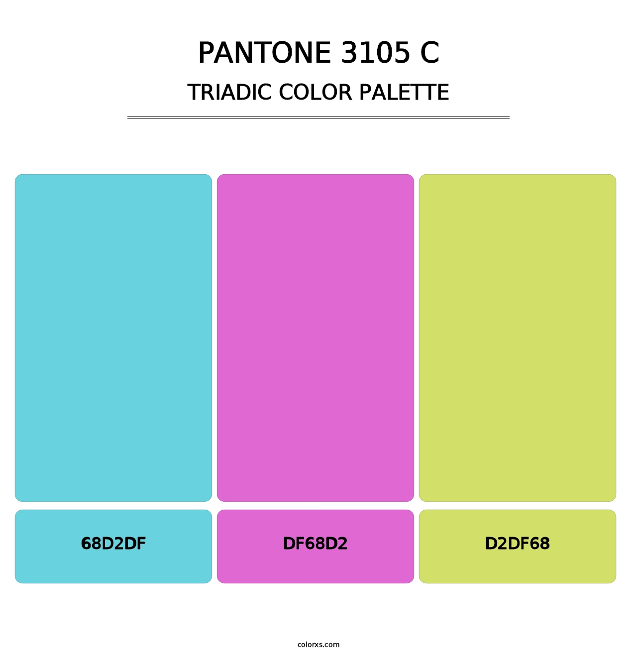 PANTONE 3105 C - Triadic Color Palette