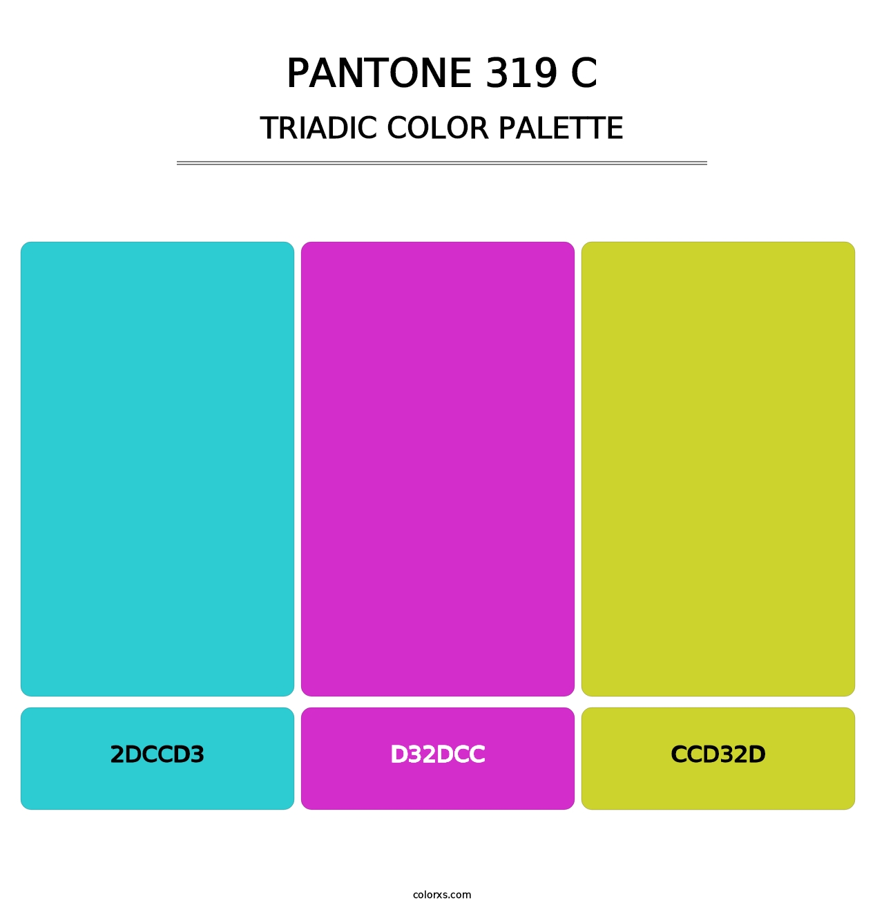 PANTONE 319 C - Triadic Color Palette