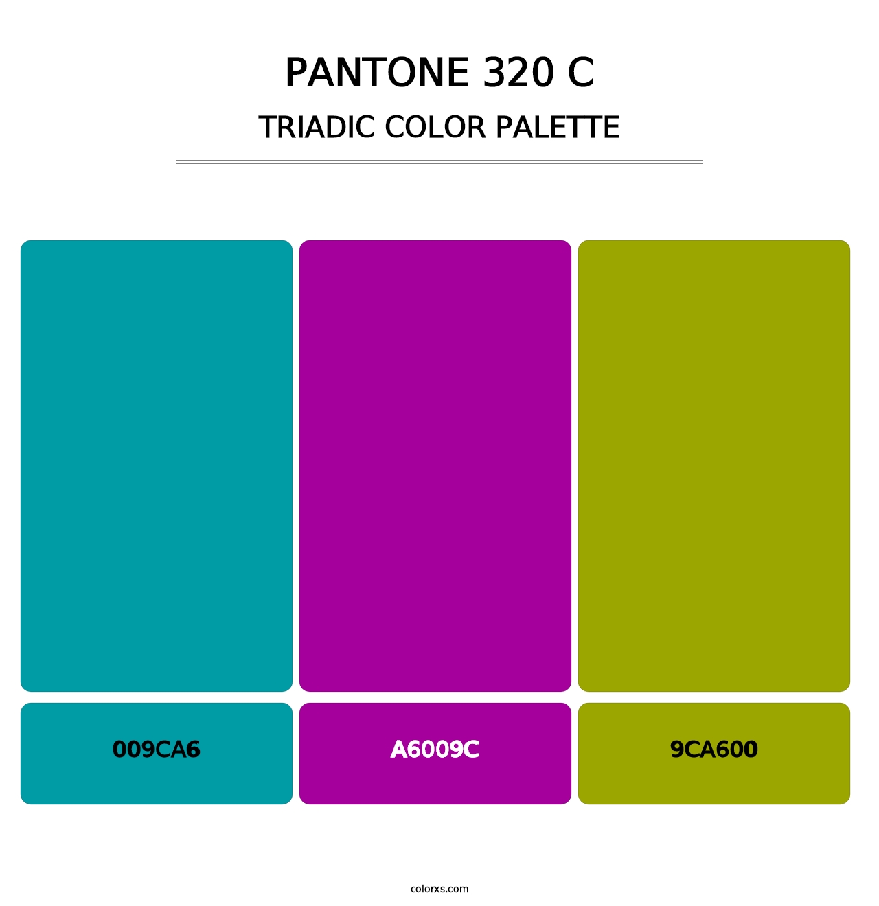 PANTONE 320 C - Triadic Color Palette