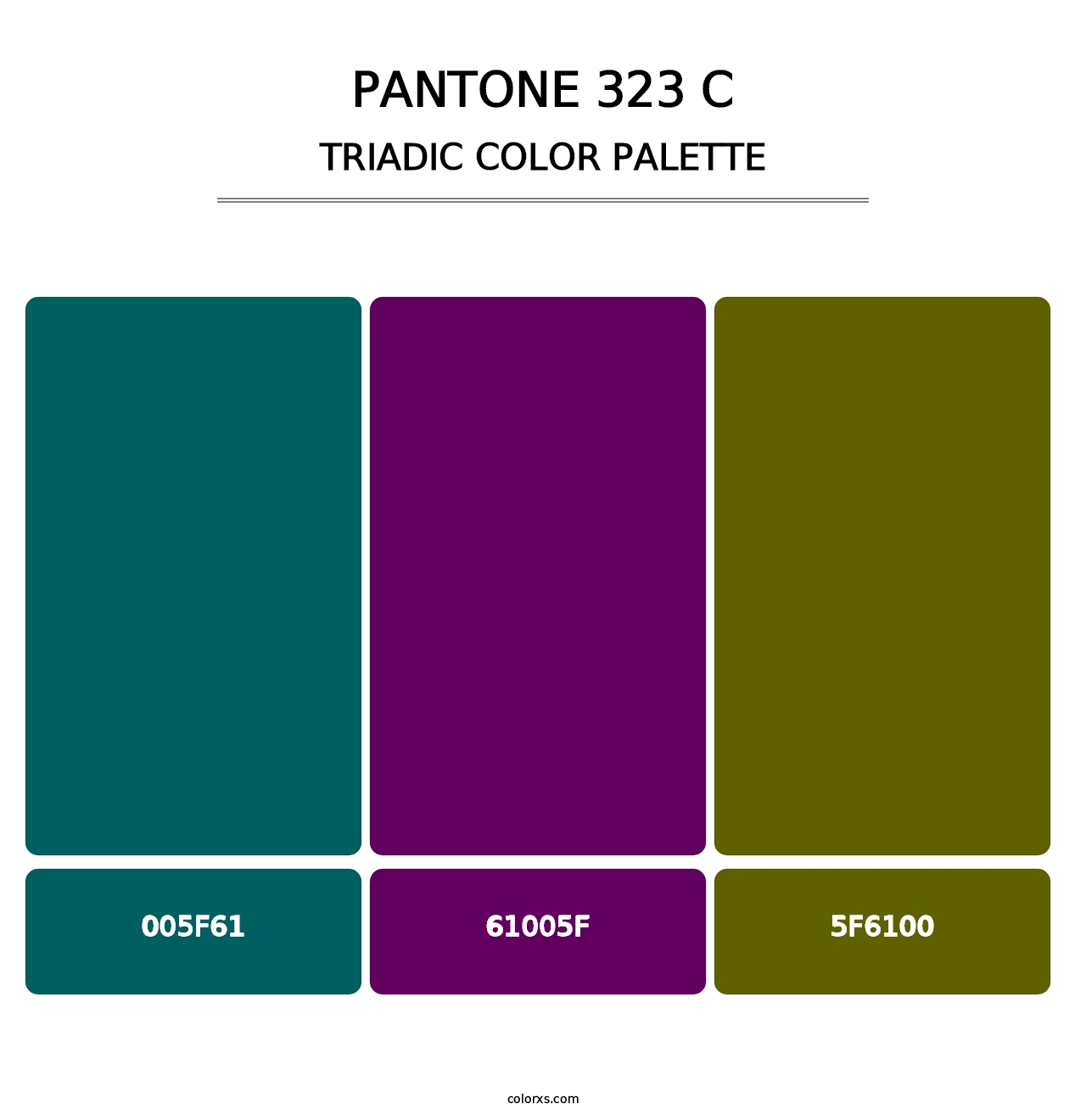 PANTONE 323 C - Triadic Color Palette