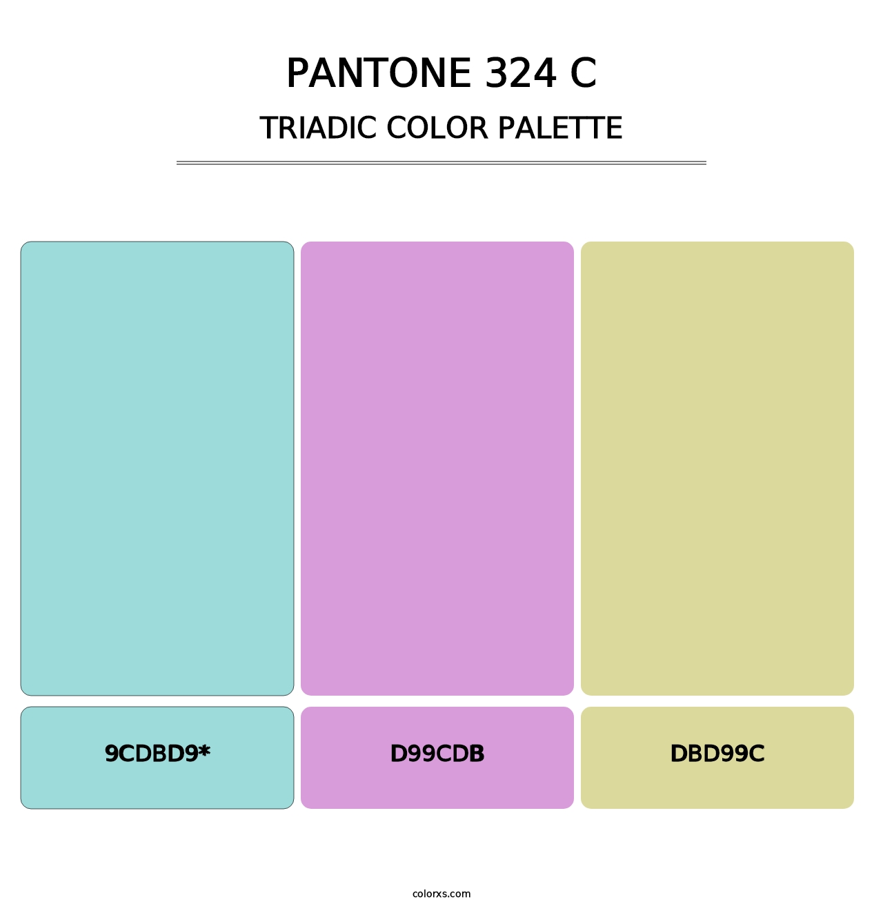 PANTONE 324 C - Triadic Color Palette