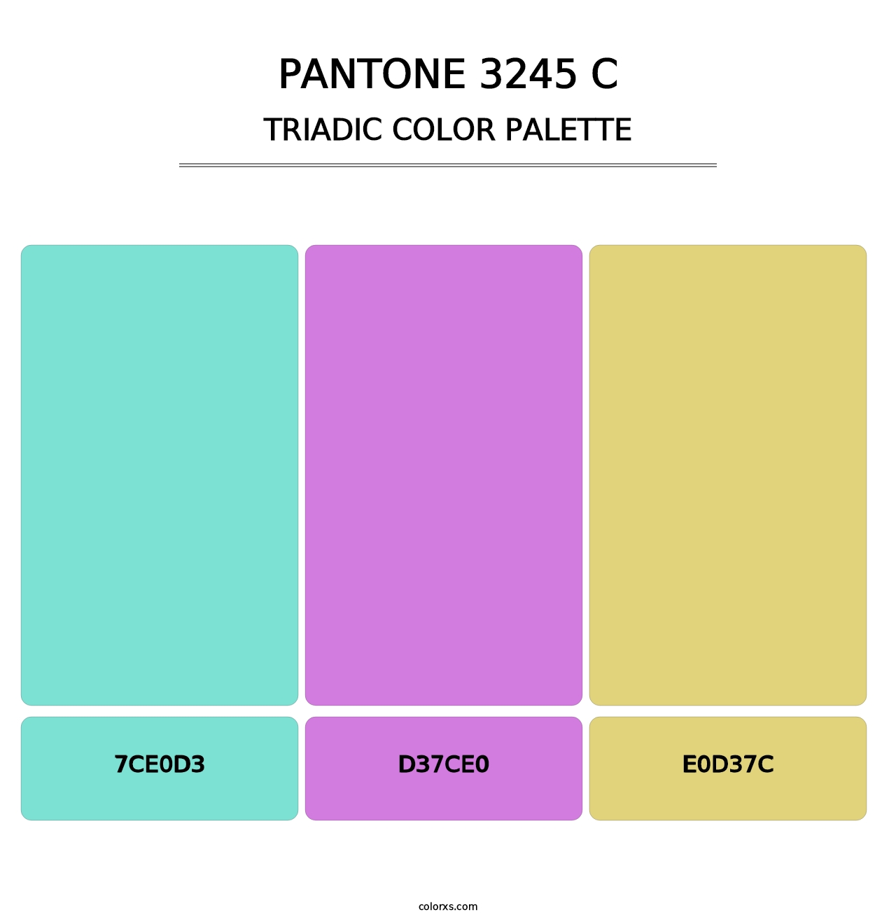 PANTONE 3245 C - Triadic Color Palette