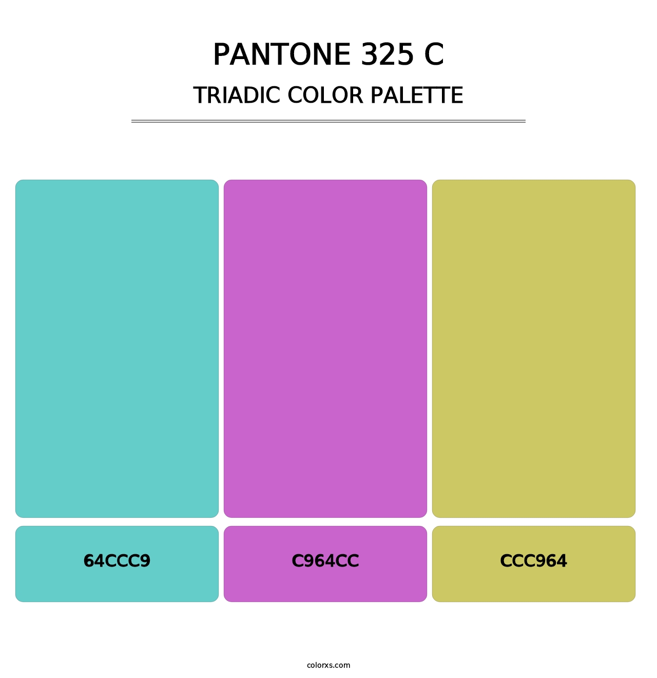 PANTONE 325 C - Triadic Color Palette