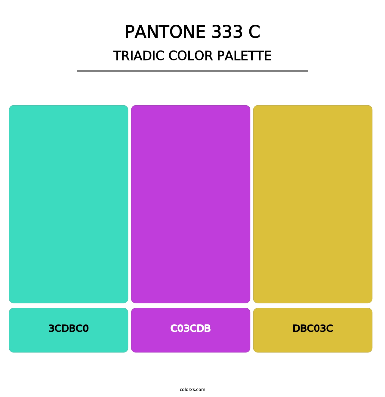 PANTONE 333 C - Triadic Color Palette