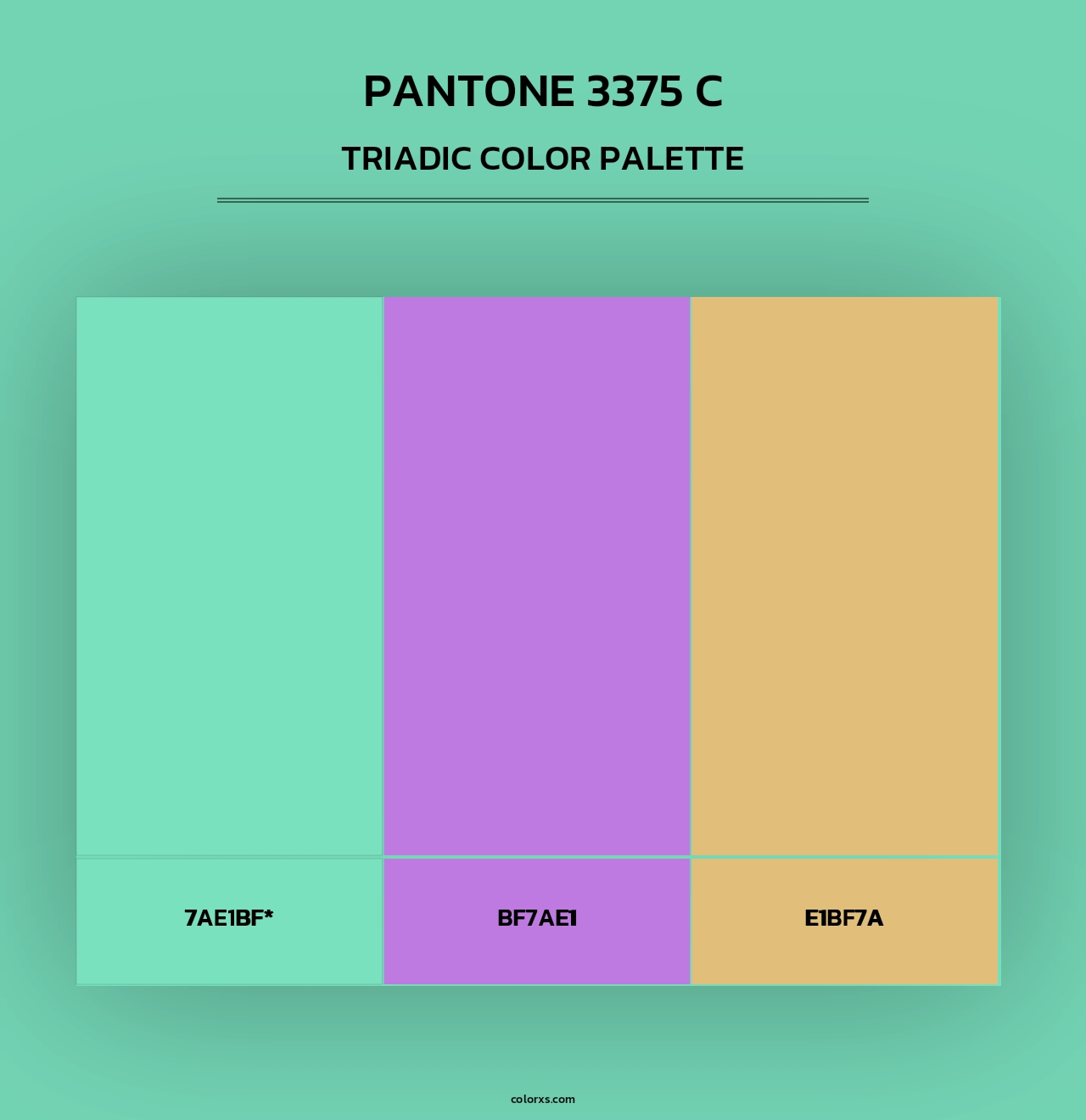 PANTONE 3375 C - Triadic Color Palette