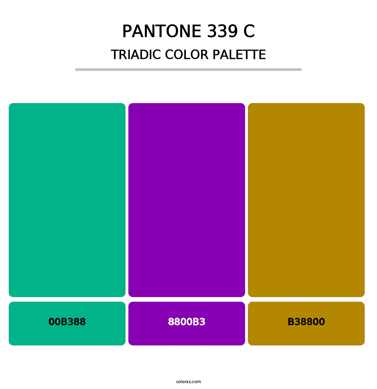 PANTONE 339 C - Triadic Color Palette