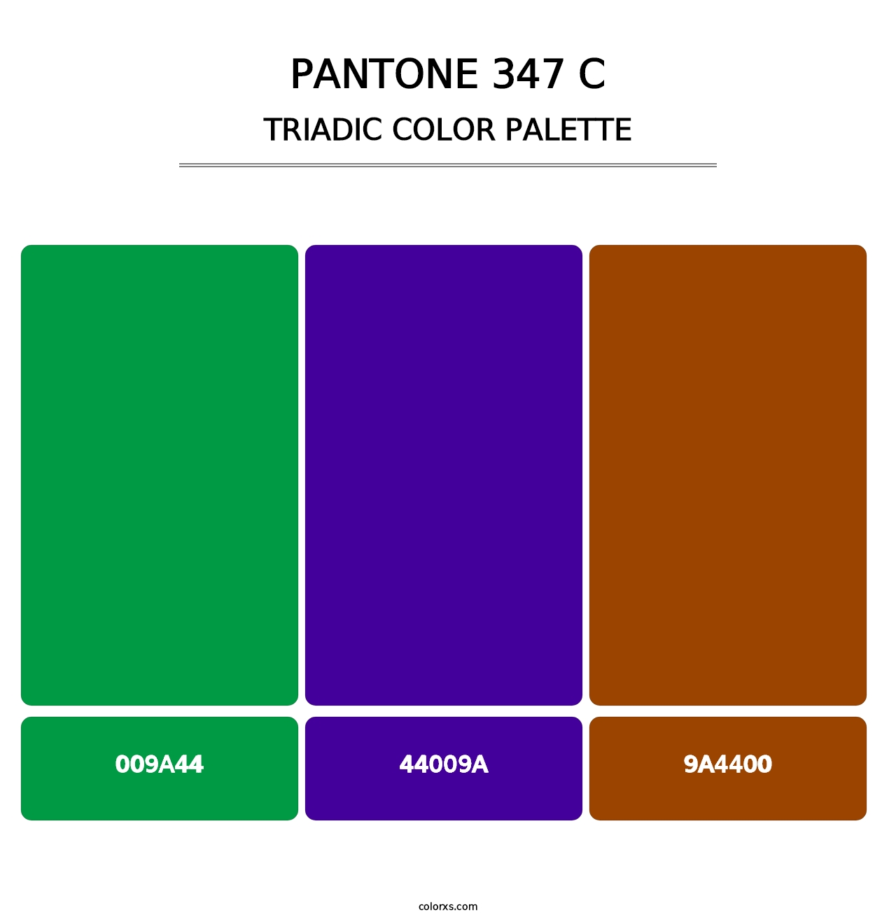 PANTONE 347 C - Triadic Color Palette