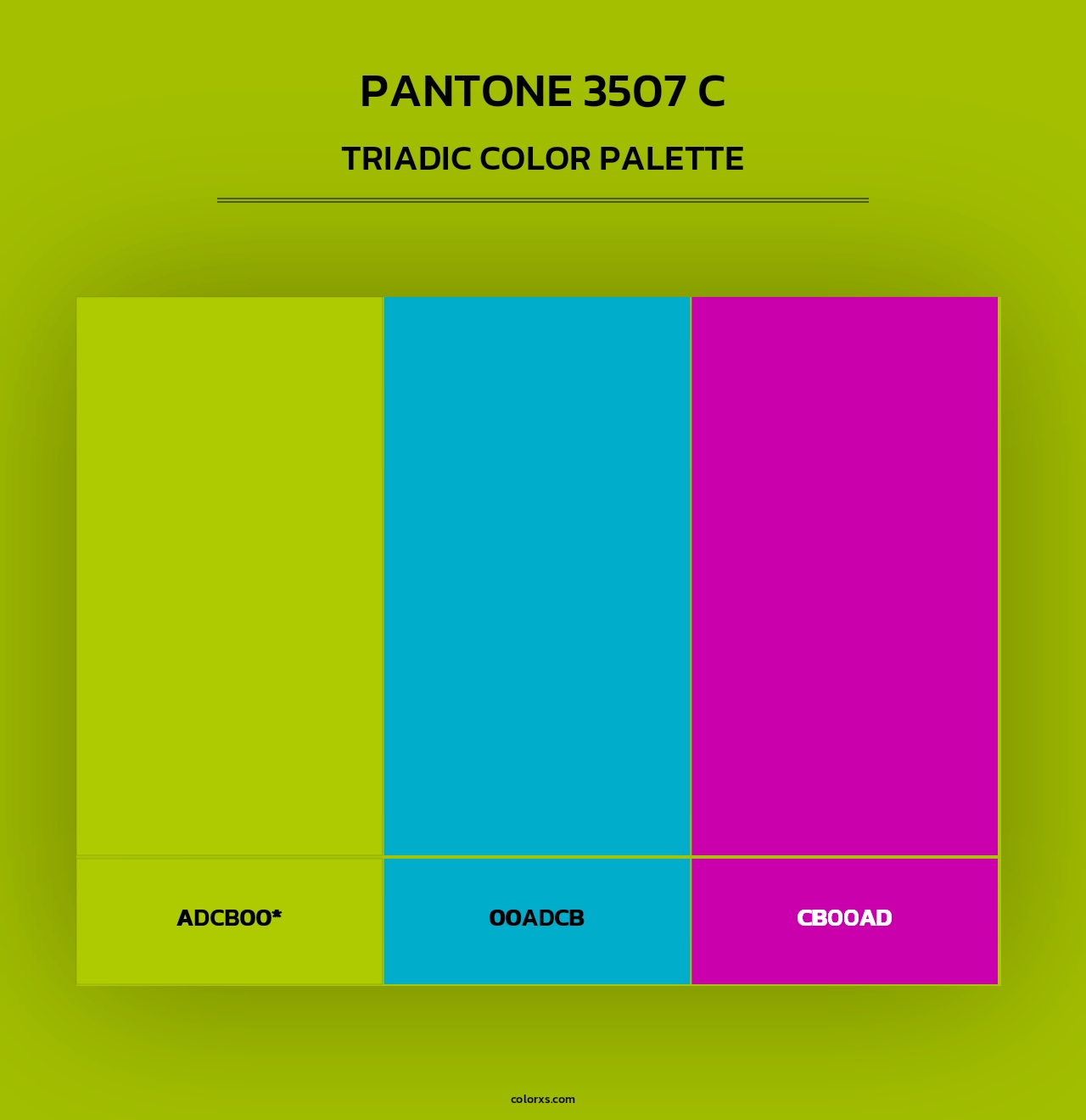 PANTONE 3507 C - Triadic Color Palette