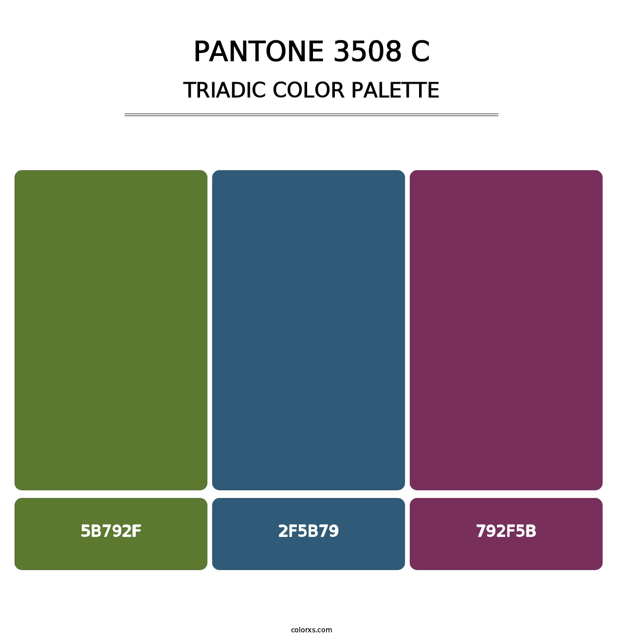 PANTONE 3508 C - Triadic Color Palette
