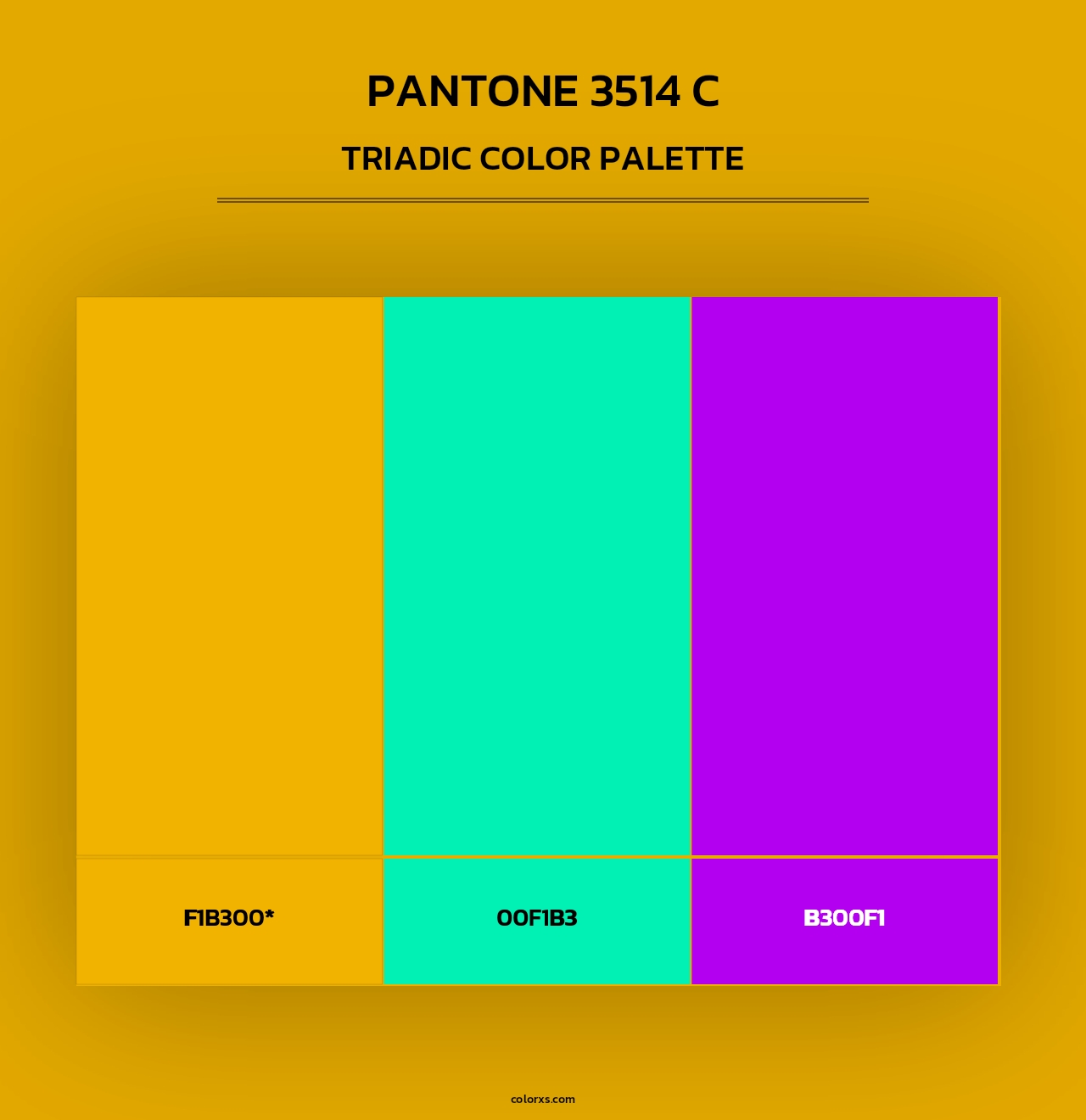 PANTONE 3514 C - Triadic Color Palette