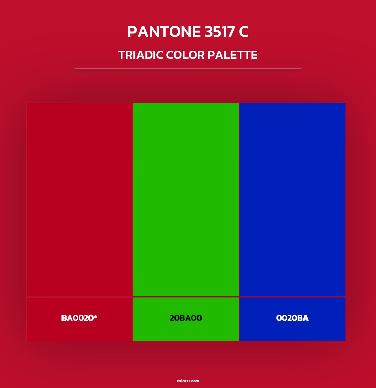 PANTONE 3517 C - Triadic Color Palette