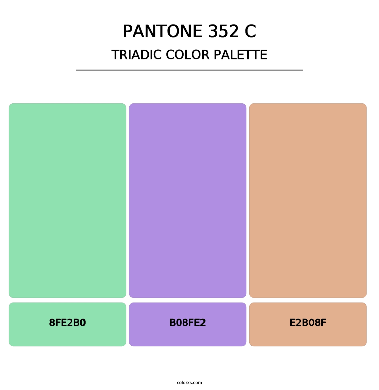 PANTONE 352 C - Triadic Color Palette