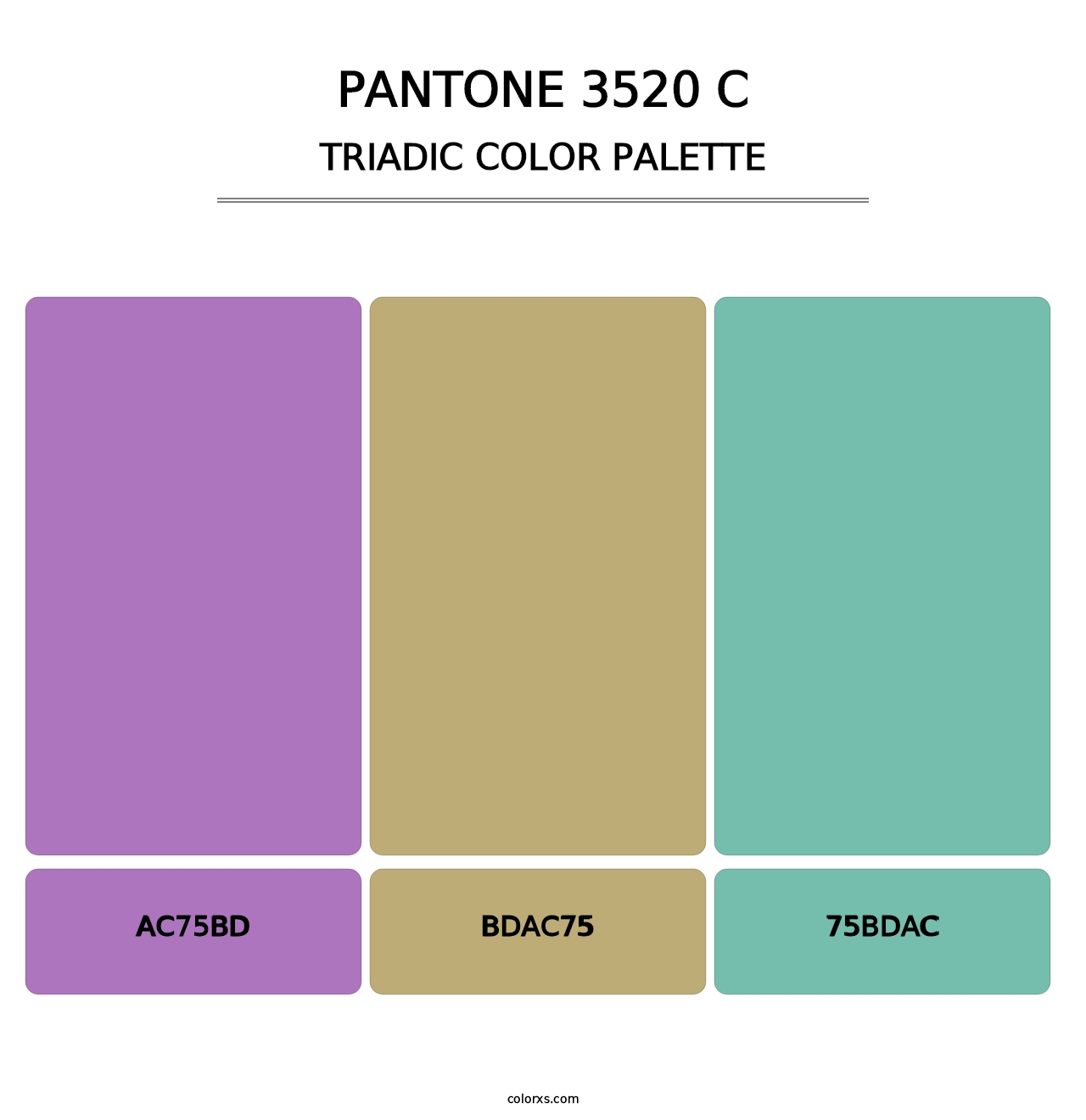 PANTONE 3520 C - Triadic Color Palette