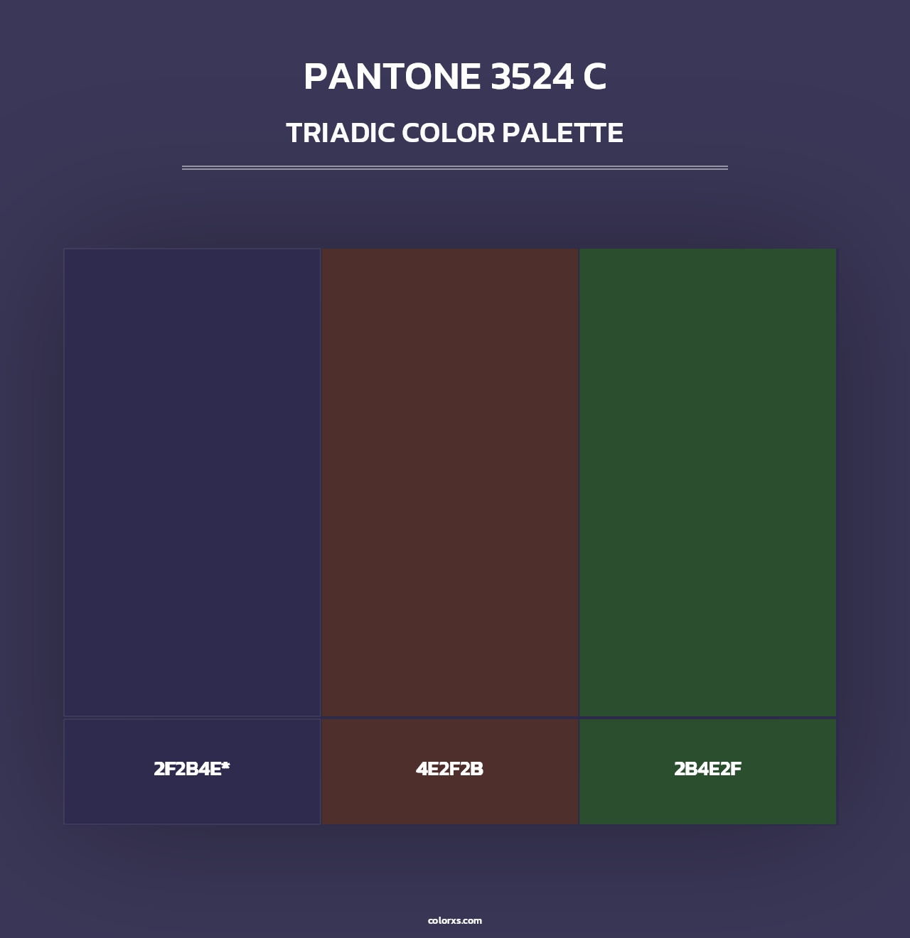 PANTONE 3524 C - Triadic Color Palette