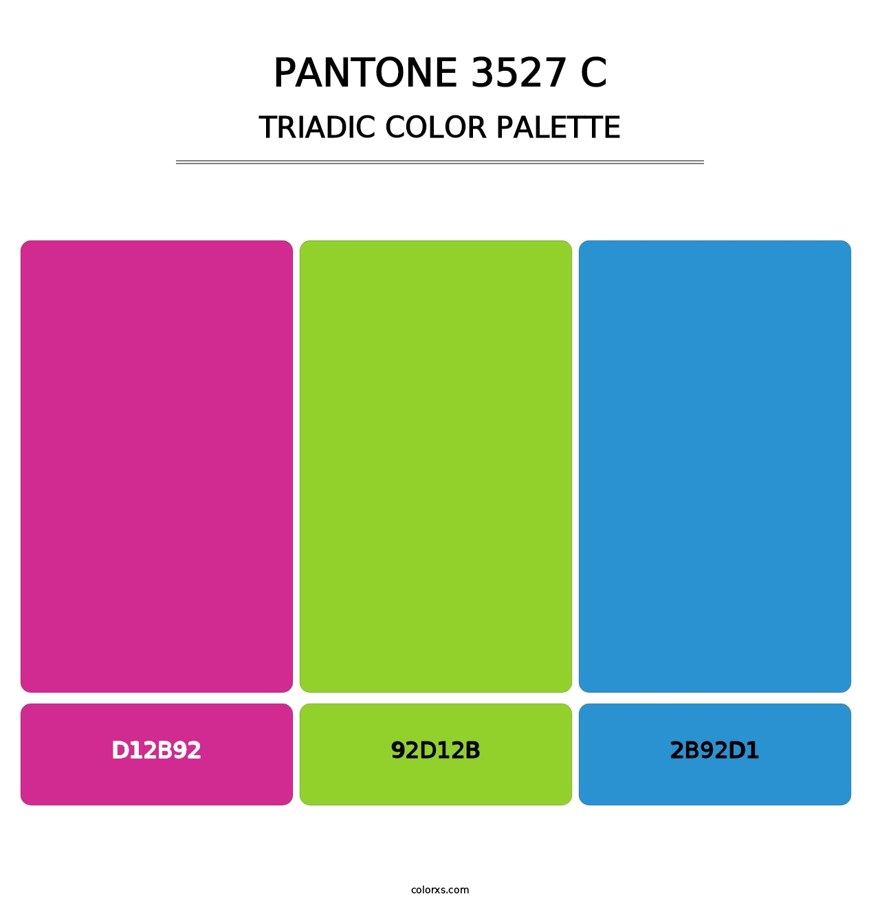 PANTONE 3527 C - Triadic Color Palette