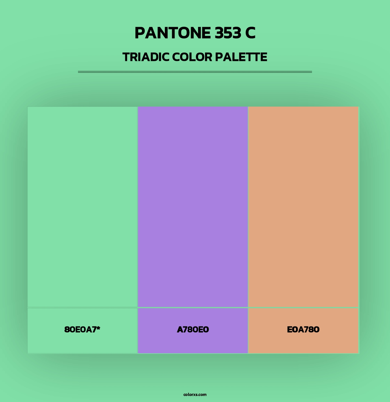 PANTONE 353 C - Triadic Color Palette