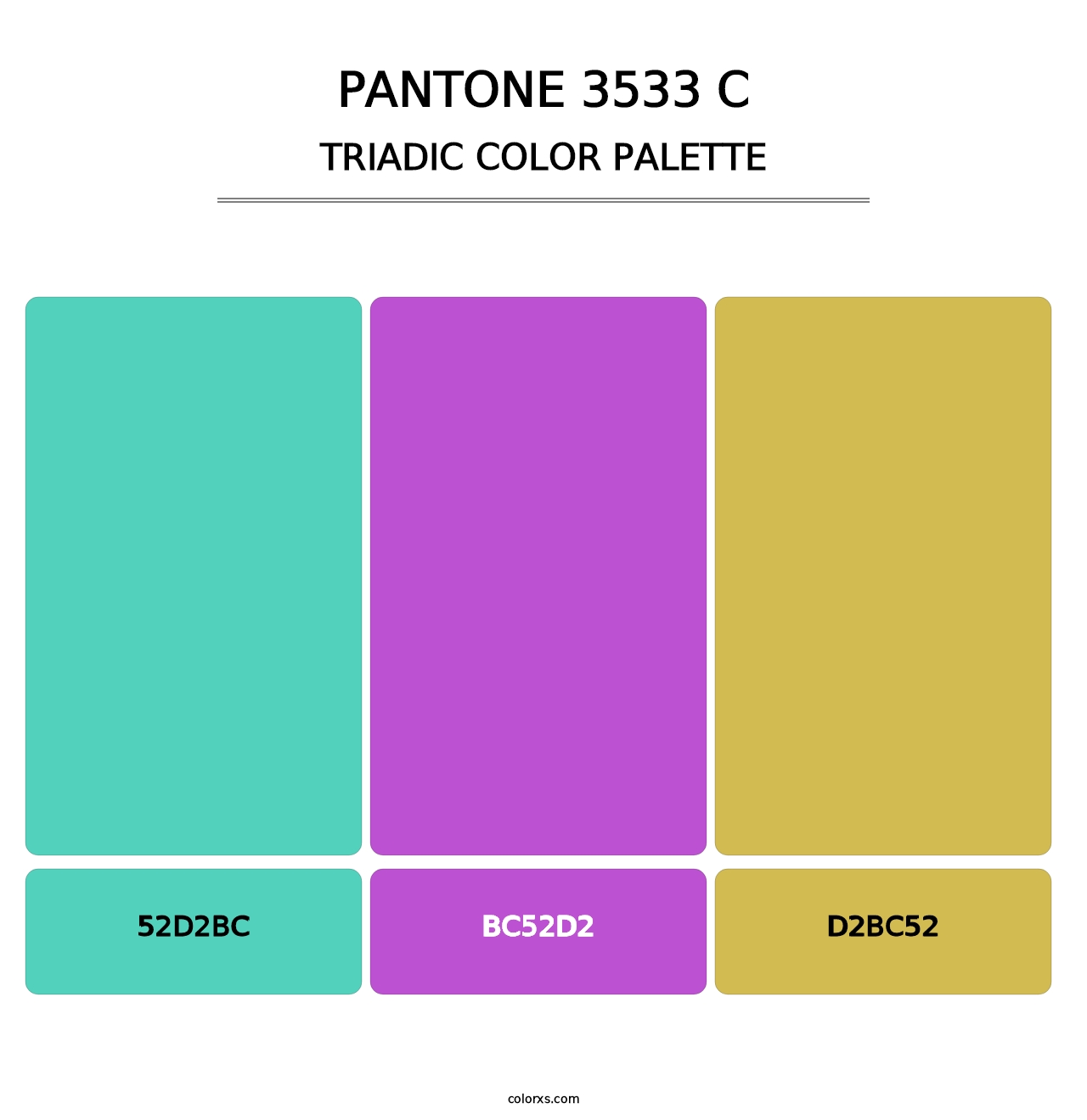 PANTONE 3533 C - Triadic Color Palette