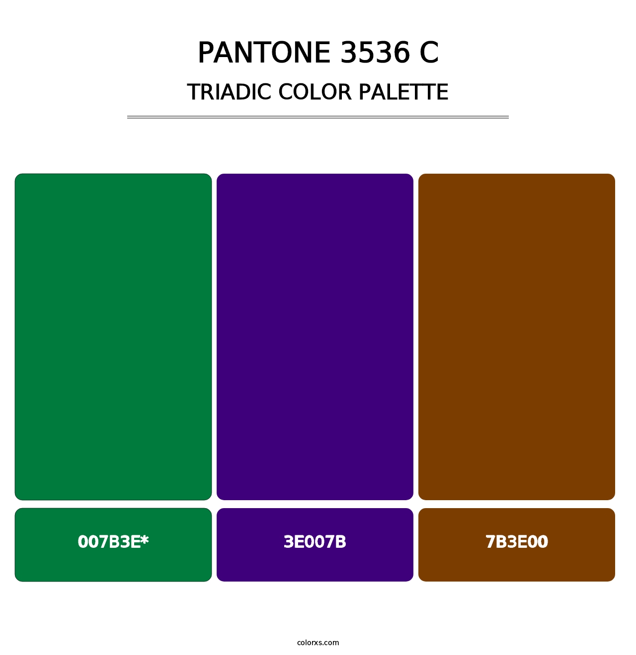 PANTONE 3536 C - Triadic Color Palette