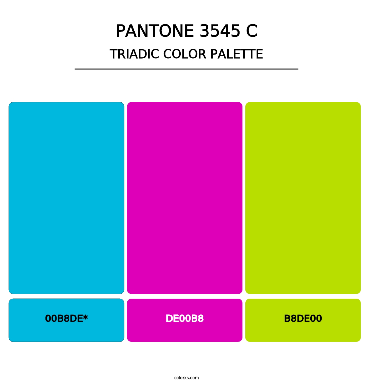 PANTONE 3545 C - Triadic Color Palette