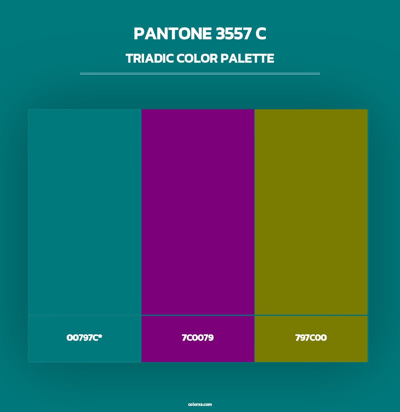 PANTONE 3557 C - Triadic Color Palette