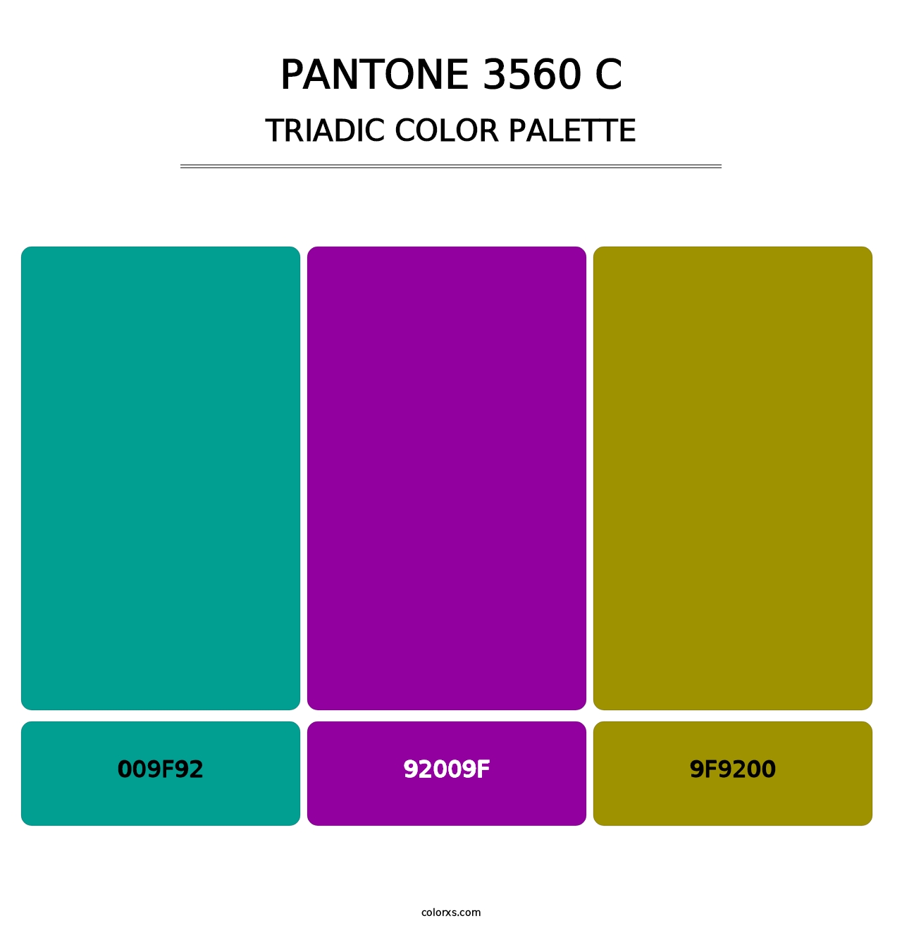 PANTONE 3560 C - Triadic Color Palette