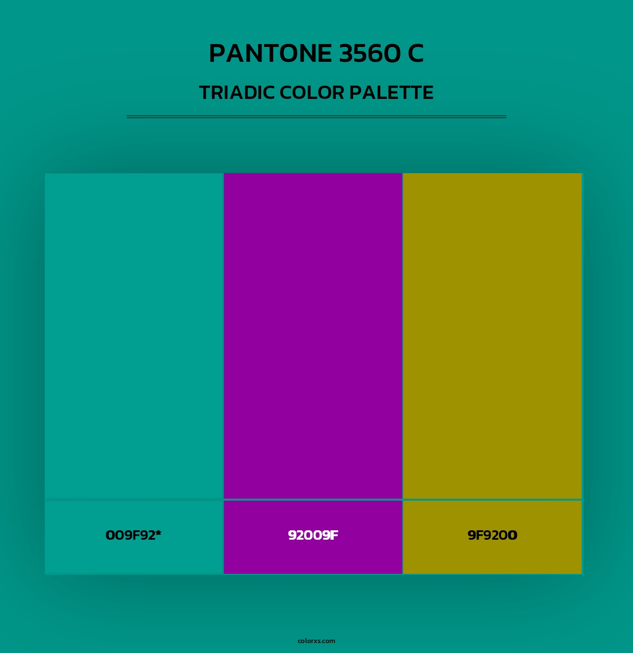 PANTONE 3560 C - Triadic Color Palette
