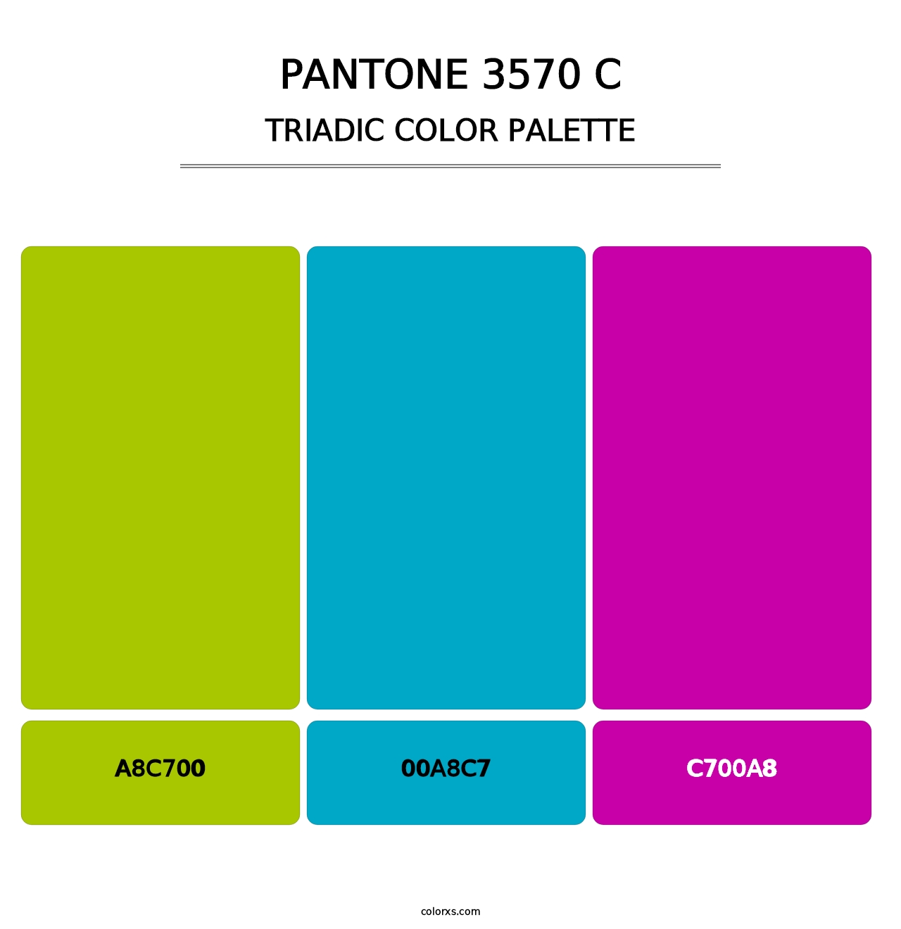 PANTONE 3570 C - Triadic Color Palette