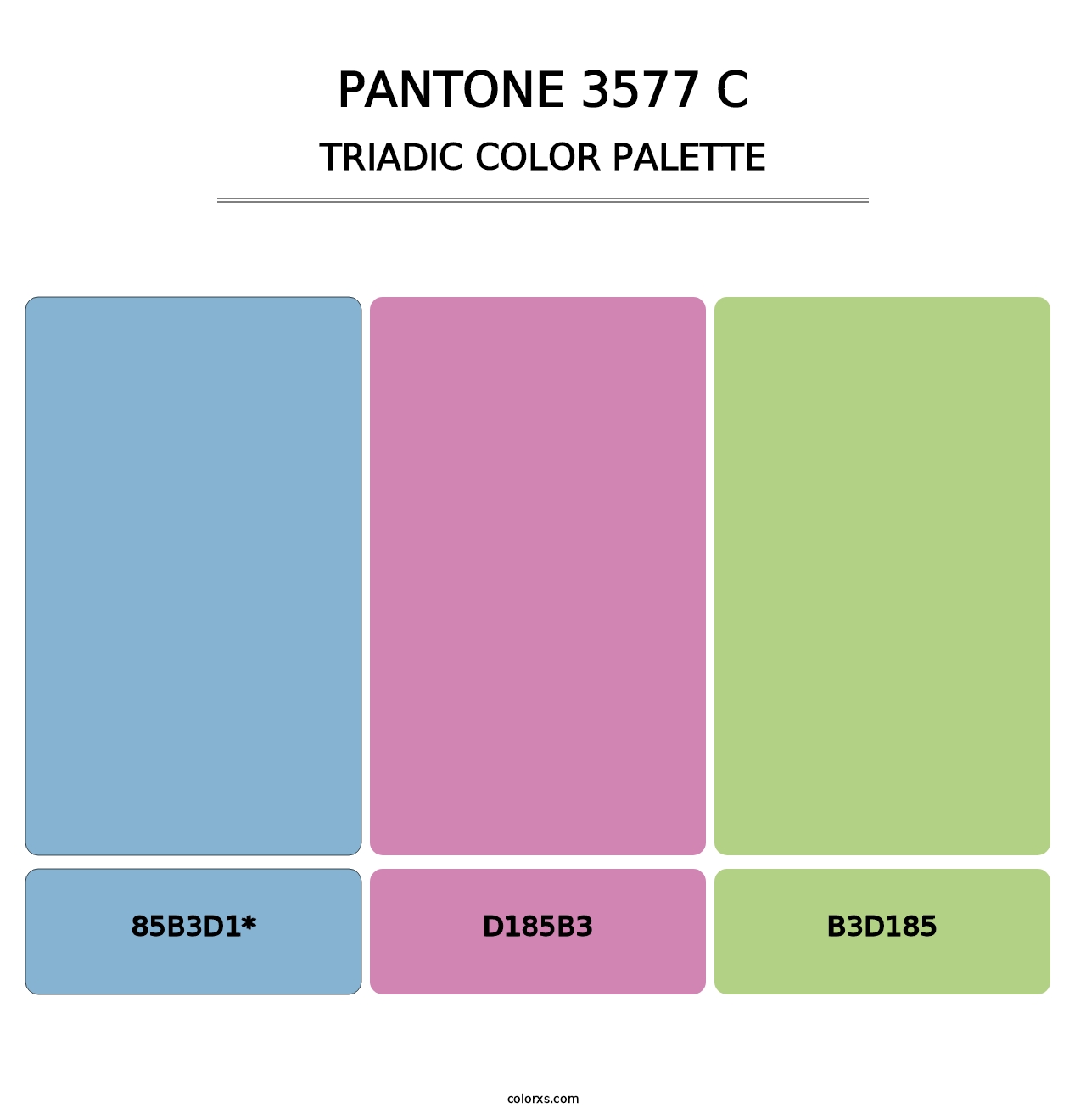 PANTONE 3577 C - Triadic Color Palette