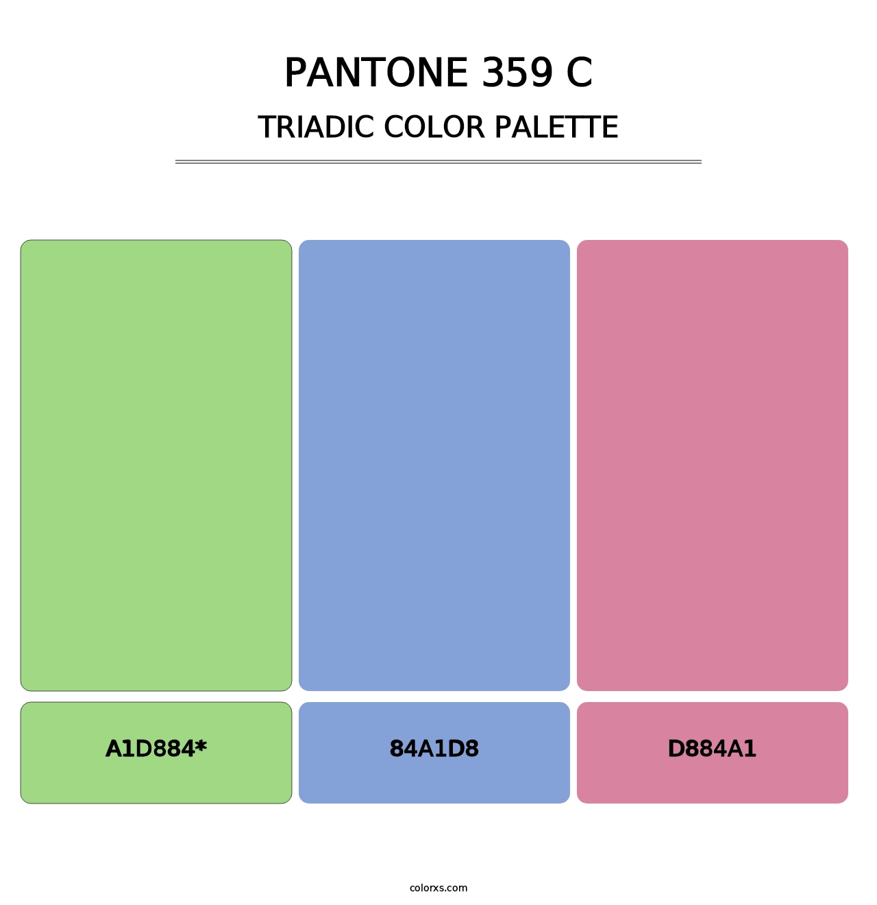 PANTONE 359 C - Triadic Color Palette