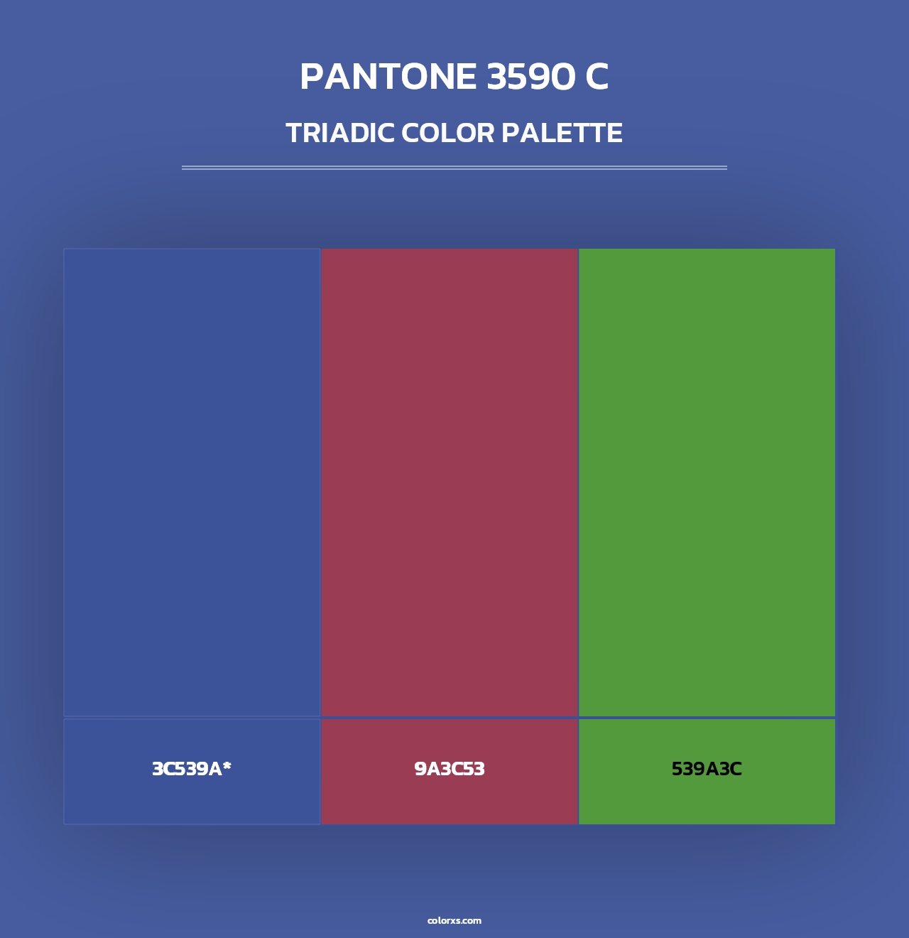 PANTONE 3590 C - Triadic Color Palette