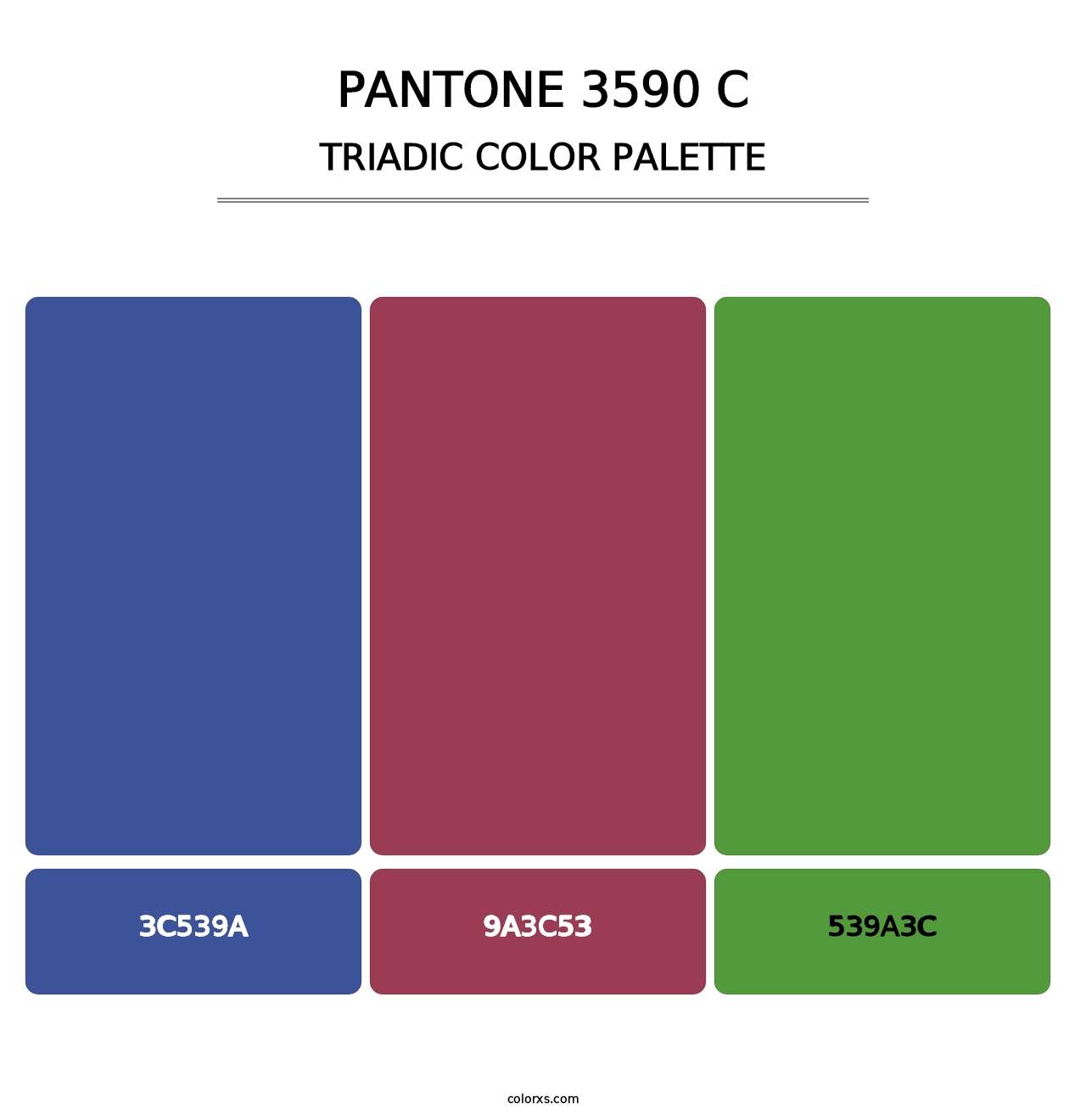 PANTONE 3590 C - Triadic Color Palette