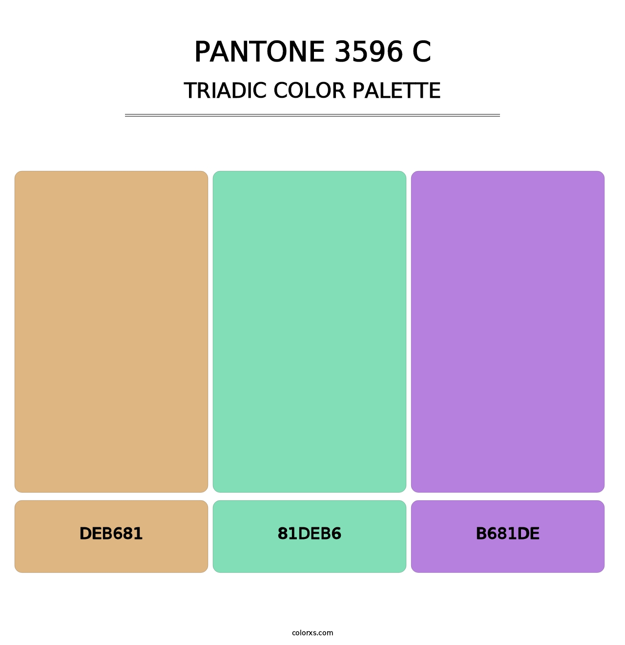 PANTONE 3596 C - Triadic Color Palette