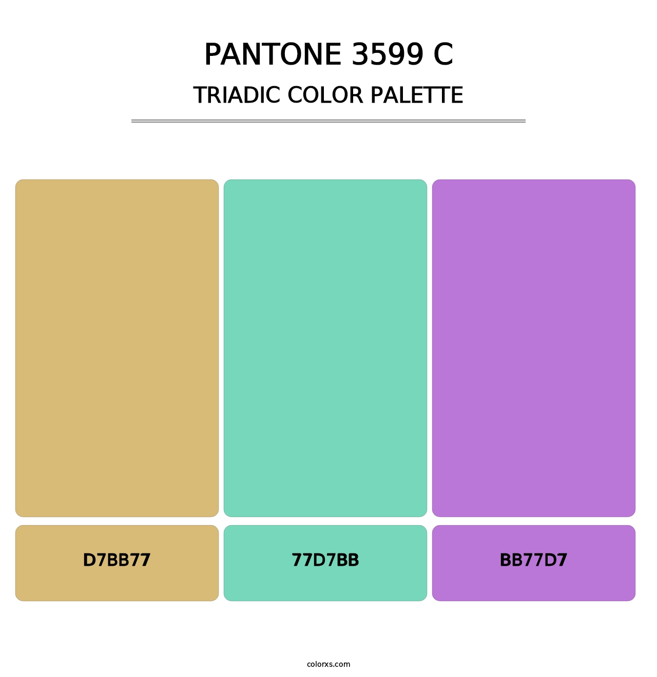 PANTONE 3599 C - Triadic Color Palette
