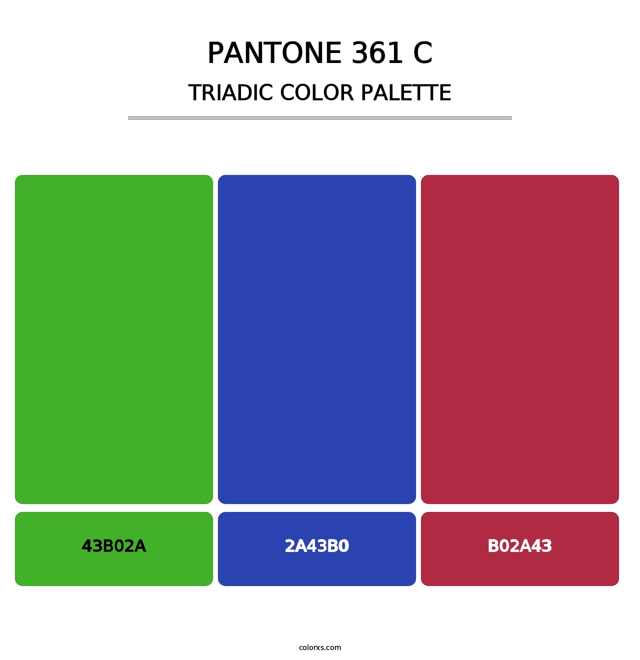 PANTONE 361 C - Triadic Color Palette