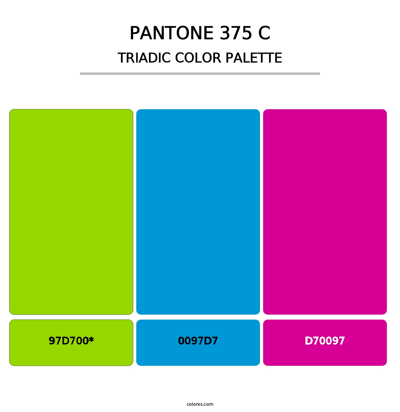 PANTONE 375 C - Triadic Color Palette