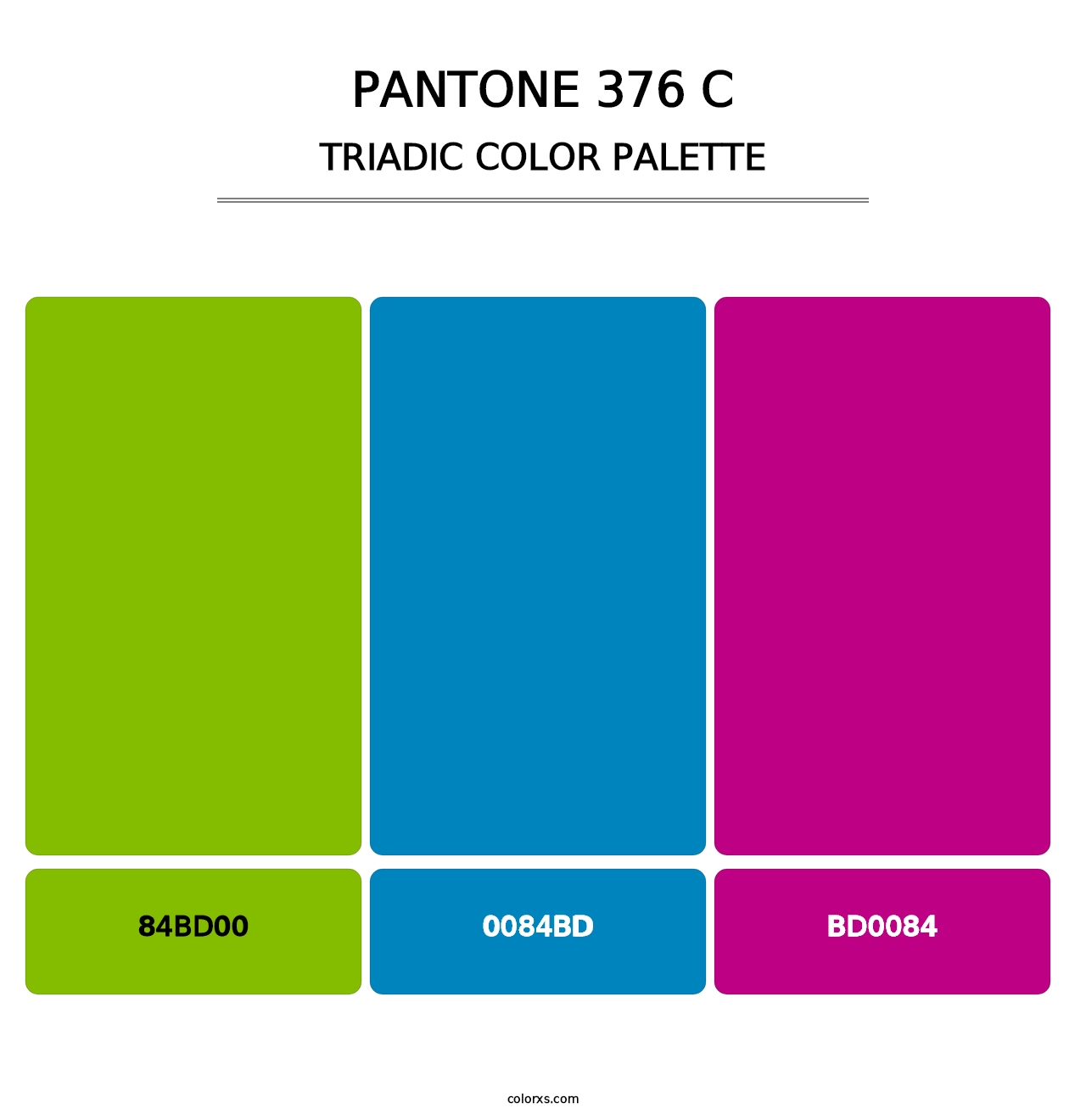 PANTONE 376 C - Triadic Color Palette
