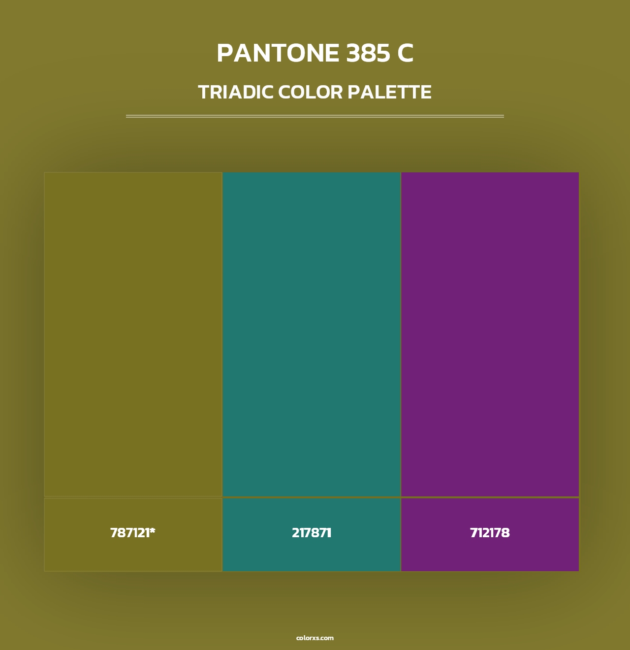 PANTONE 385 C - Triadic Color Palette