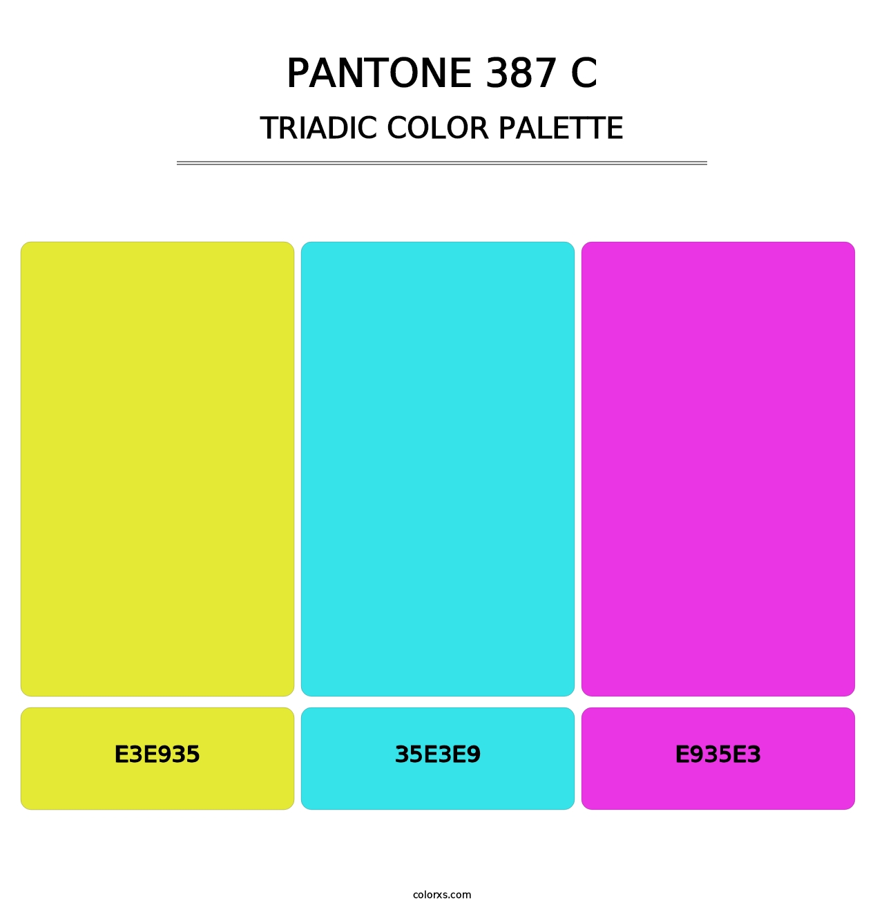 PANTONE 387 C - Triadic Color Palette