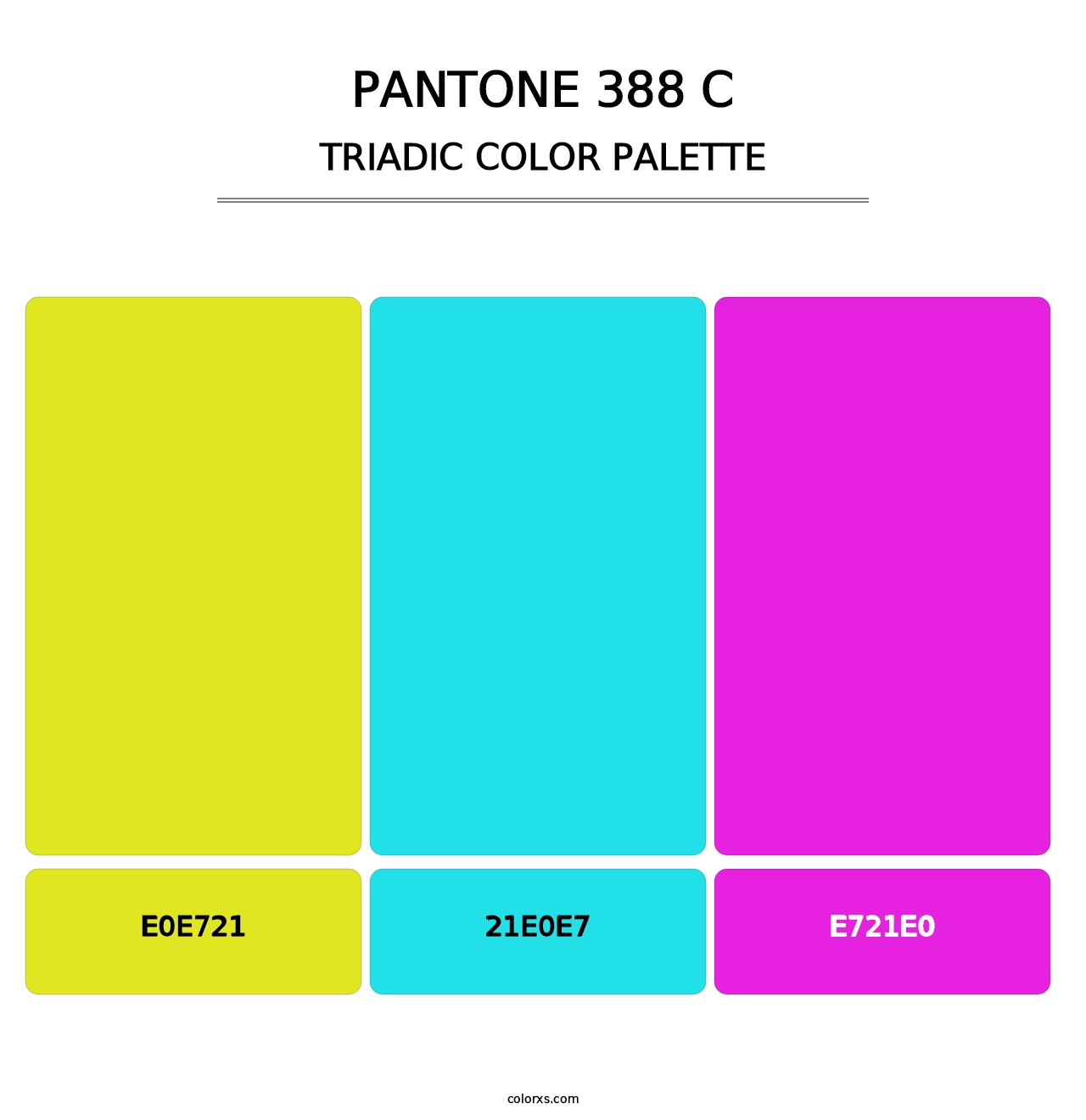 PANTONE 388 C - Triadic Color Palette