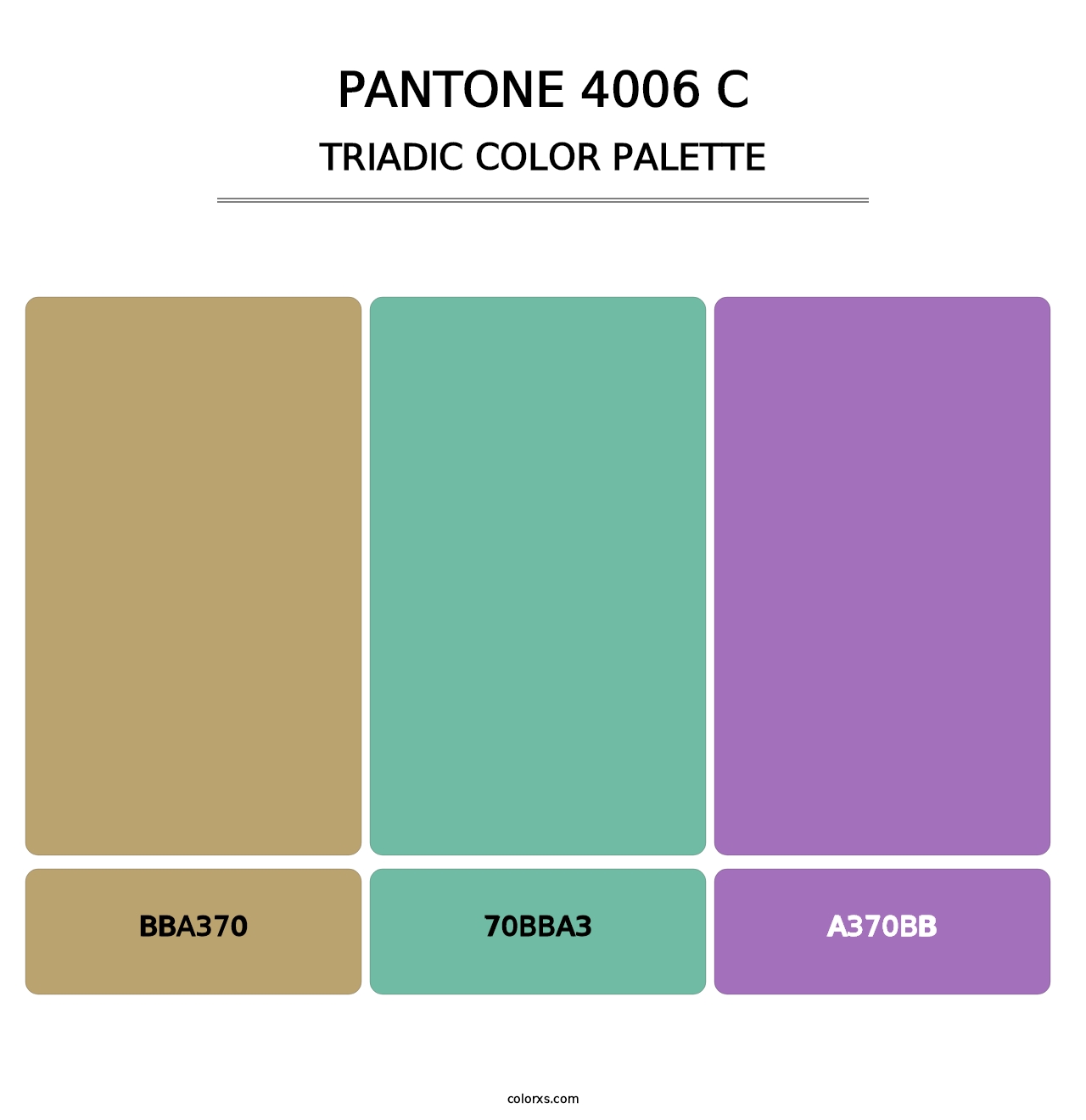 PANTONE 4006 C - Triadic Color Palette