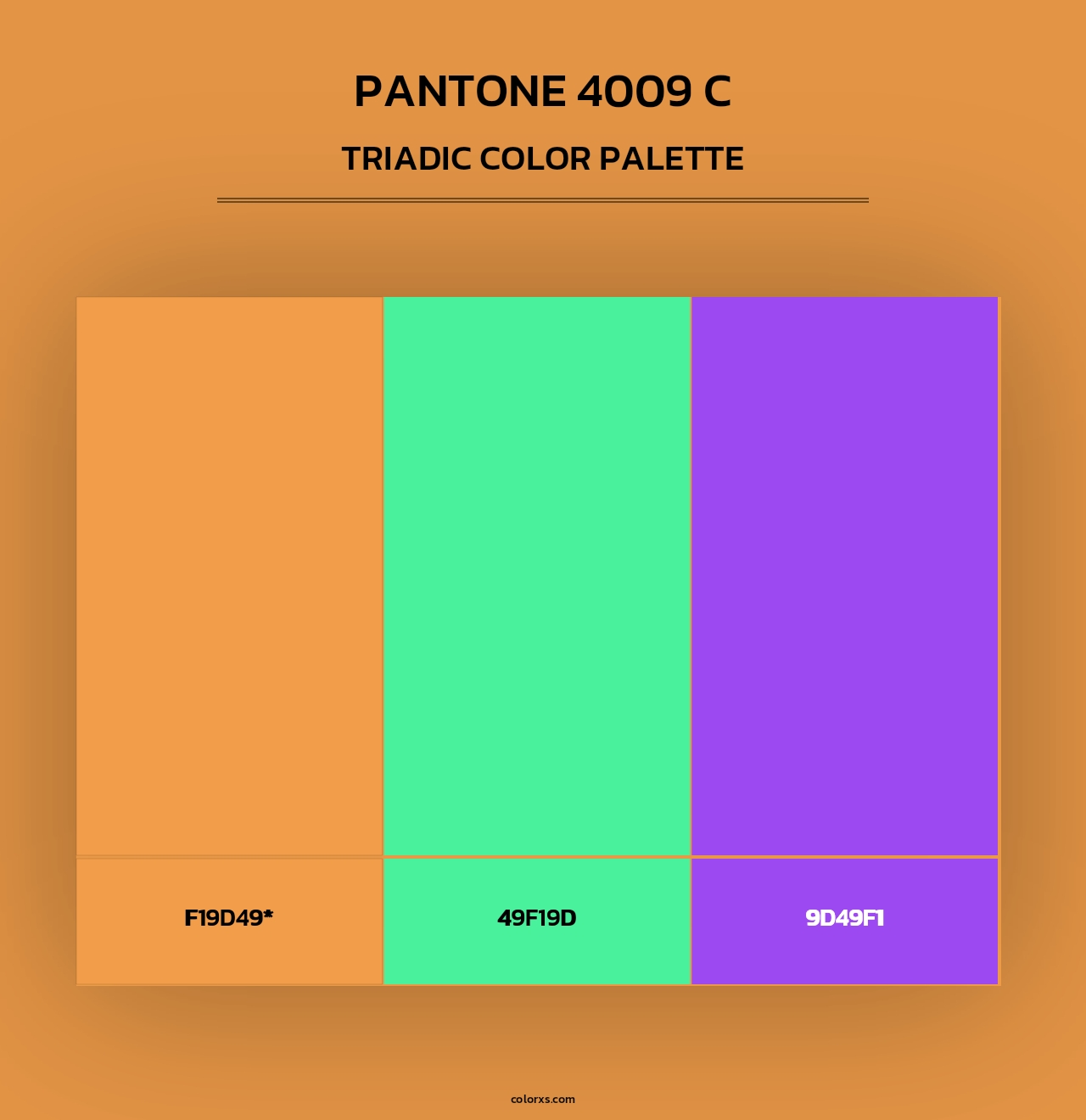 PANTONE 4009 C - Triadic Color Palette
