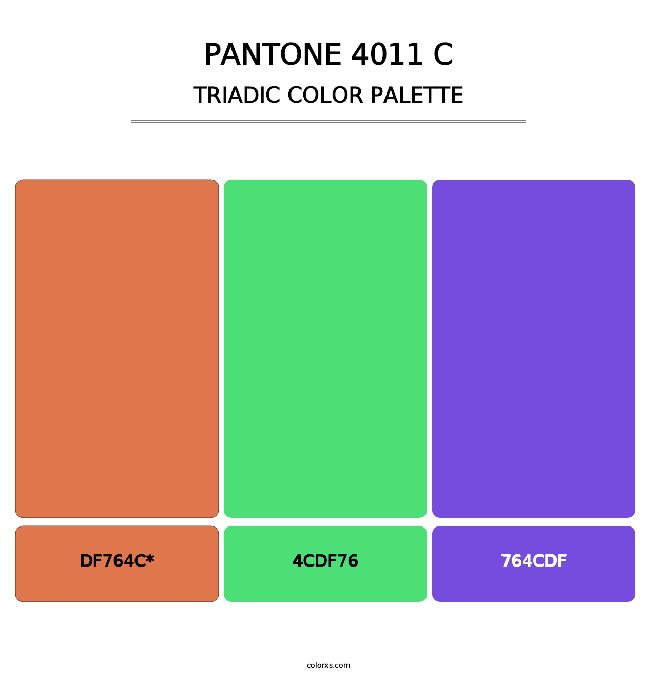 PANTONE 4011 C - Triadic Color Palette