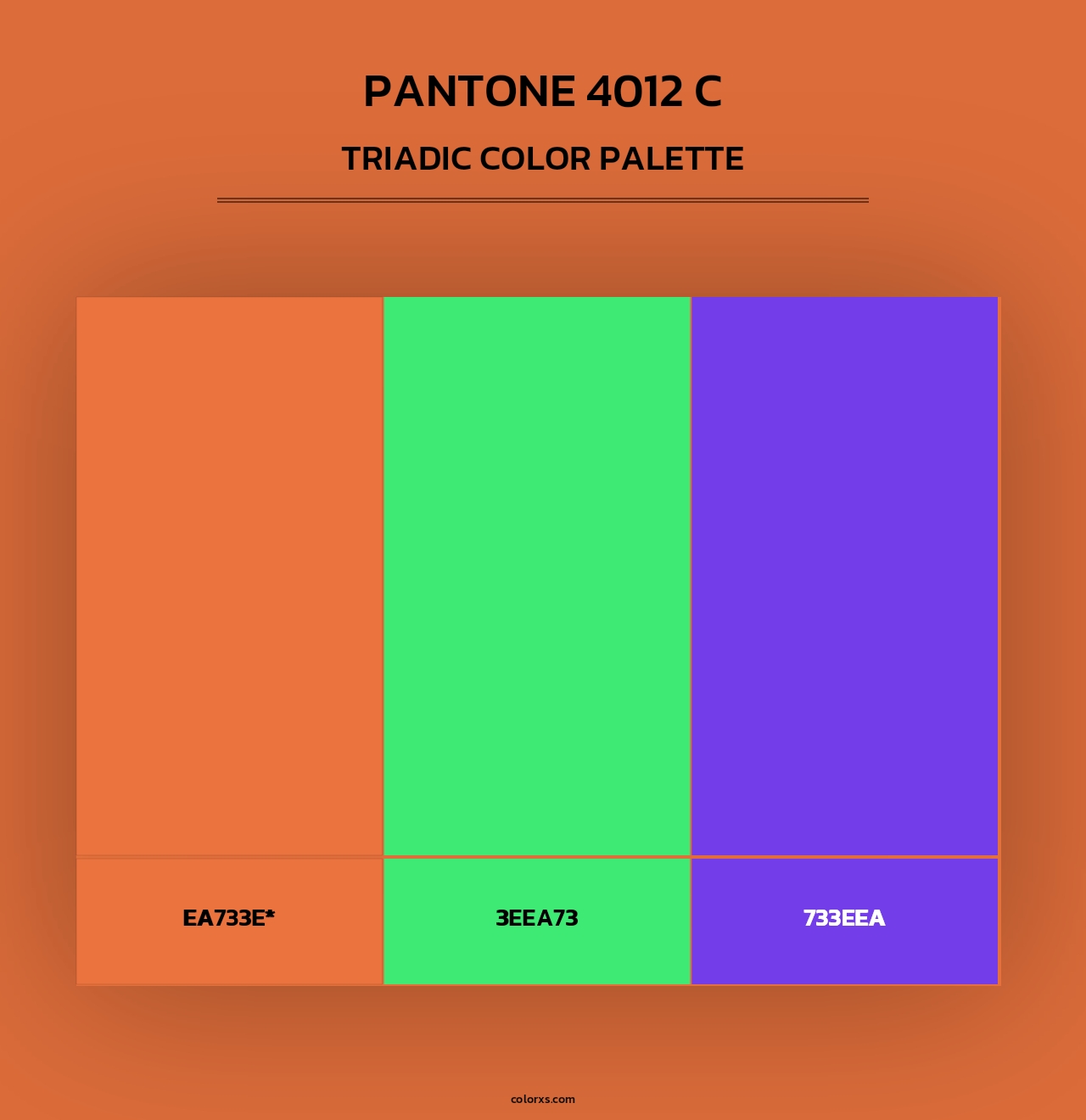 PANTONE 4012 C - Triadic Color Palette