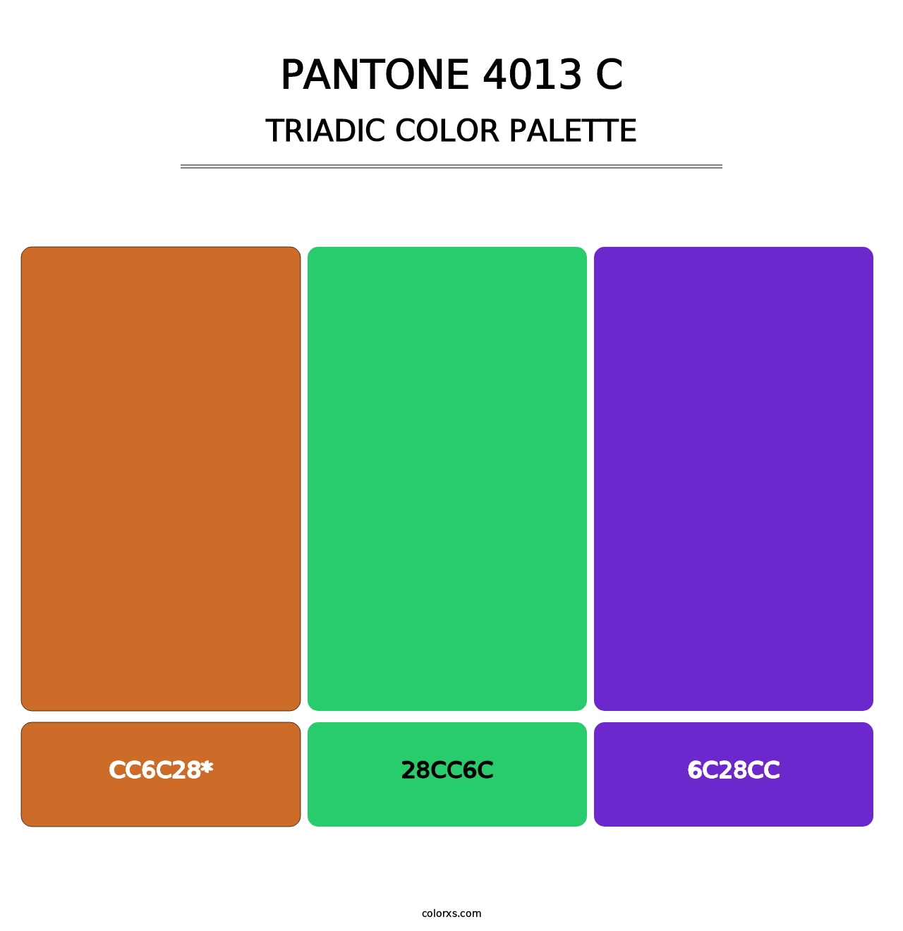 PANTONE 4013 C - Triadic Color Palette