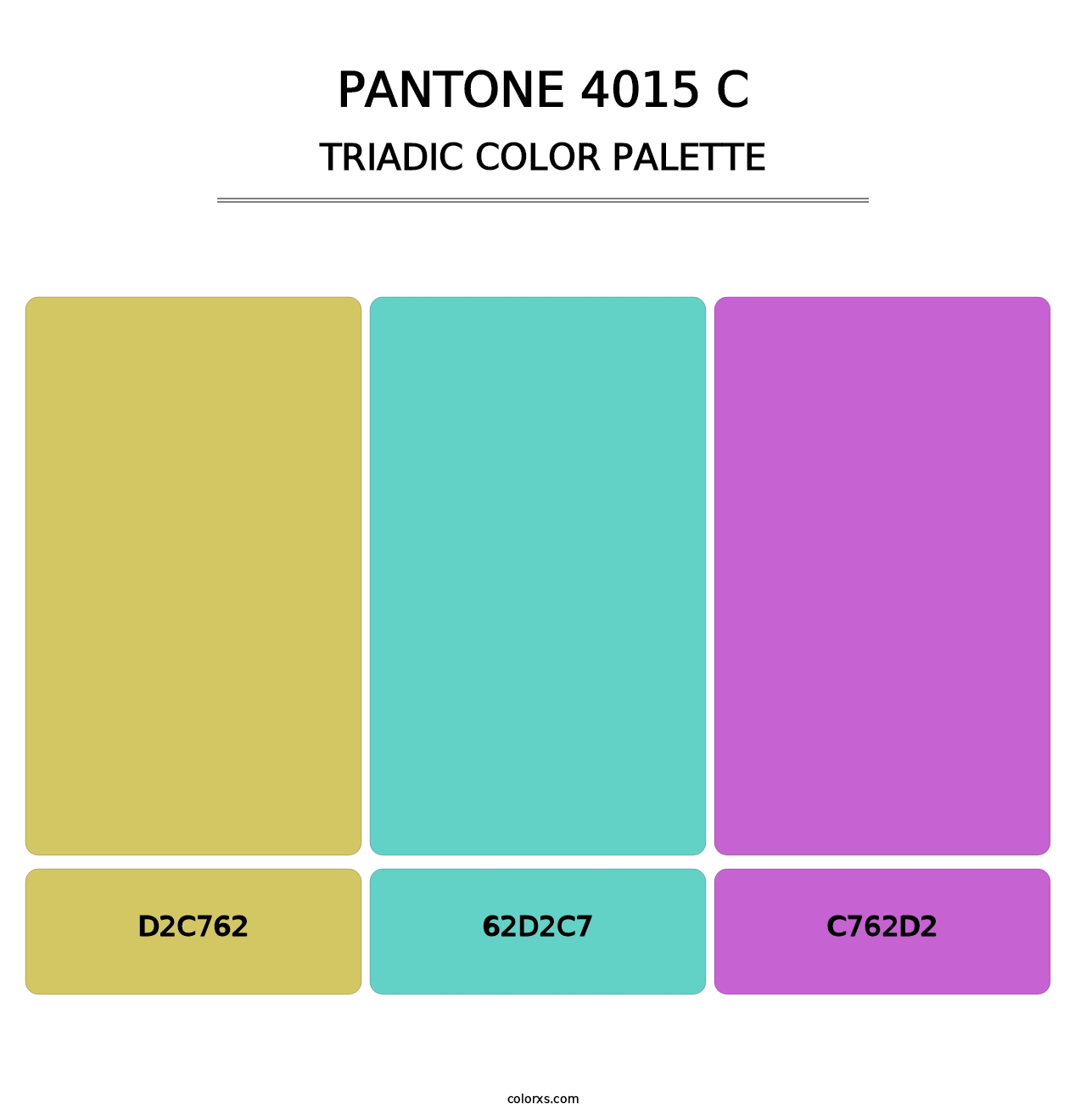 PANTONE 4015 C - Triadic Color Palette